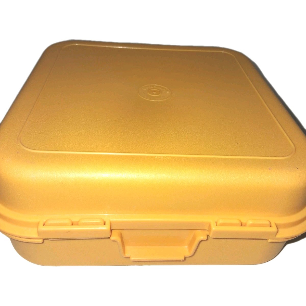 Vtg Tupperware Alphabet Carry Case 20 Stencil Lot Yellow ABC Pencil Lunch Box