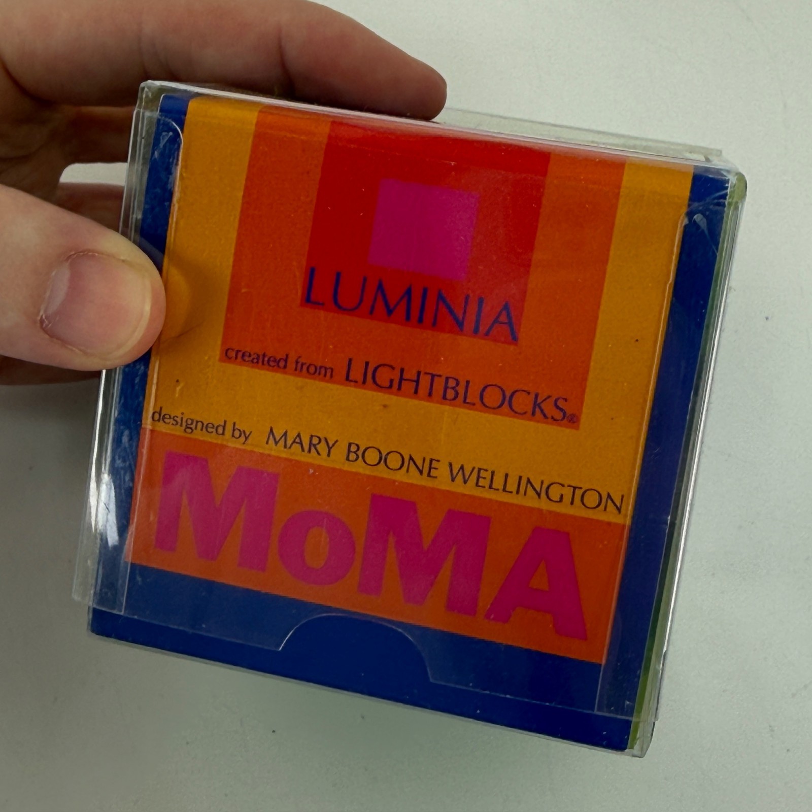 Vintage MoMA Museum of Modern Art Mary Boone Wellington Luminia Lightblocks 2001
