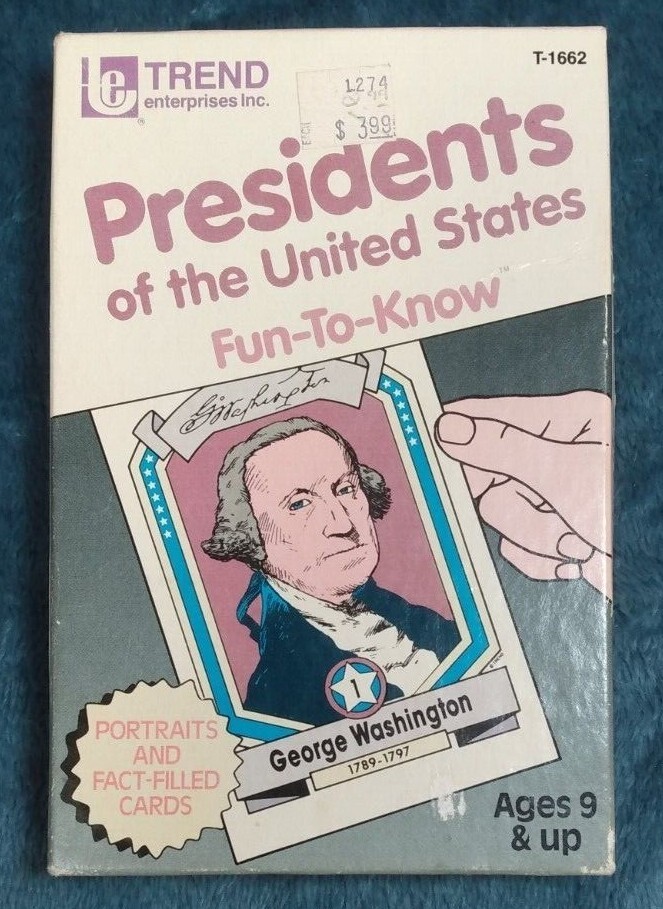 Trend Presidents of the United States Fun-To-Know Flash Cards 1992 T-1662