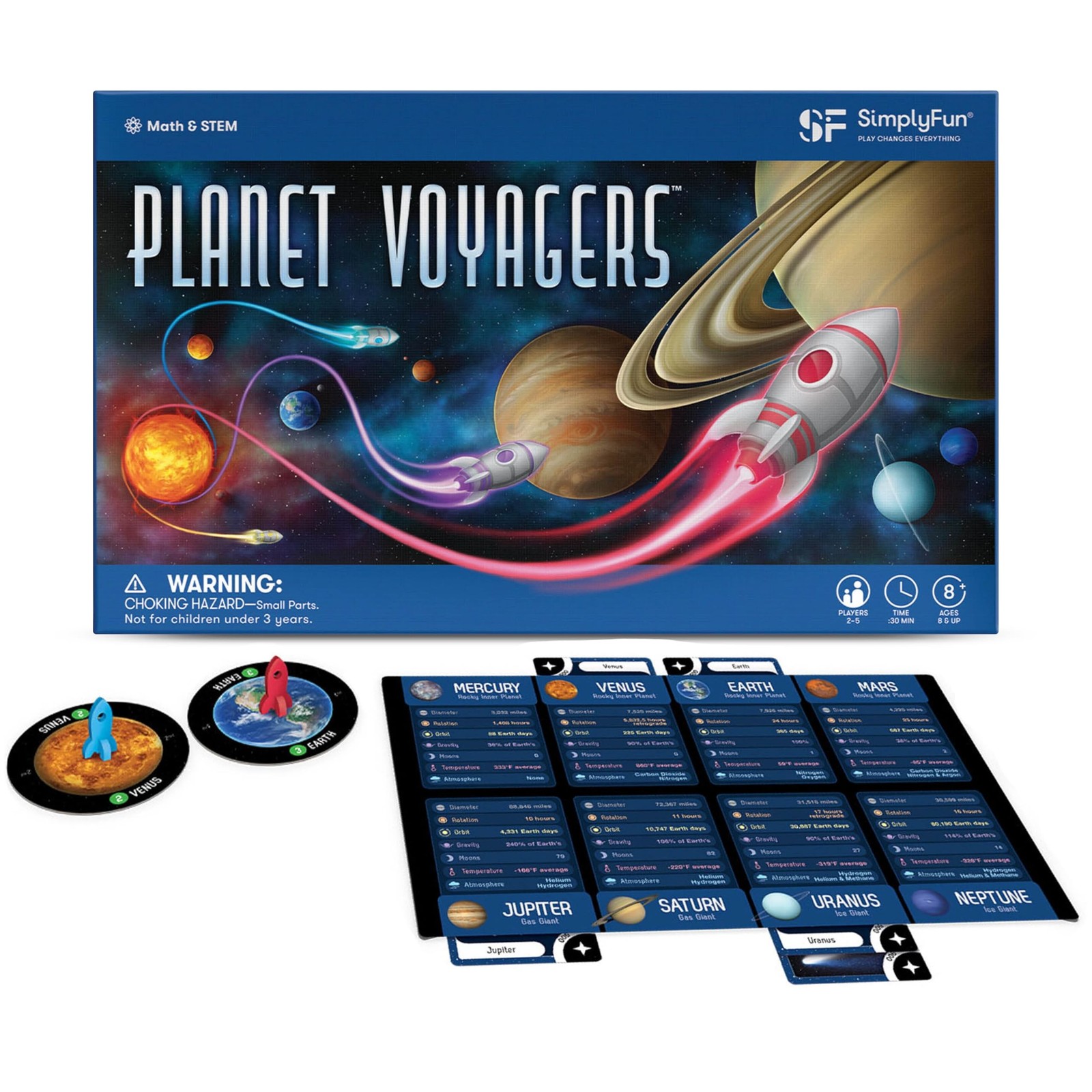 SimplyFun Planet Voyagers – Astronomy Children’s Game – Helps Teach Readin