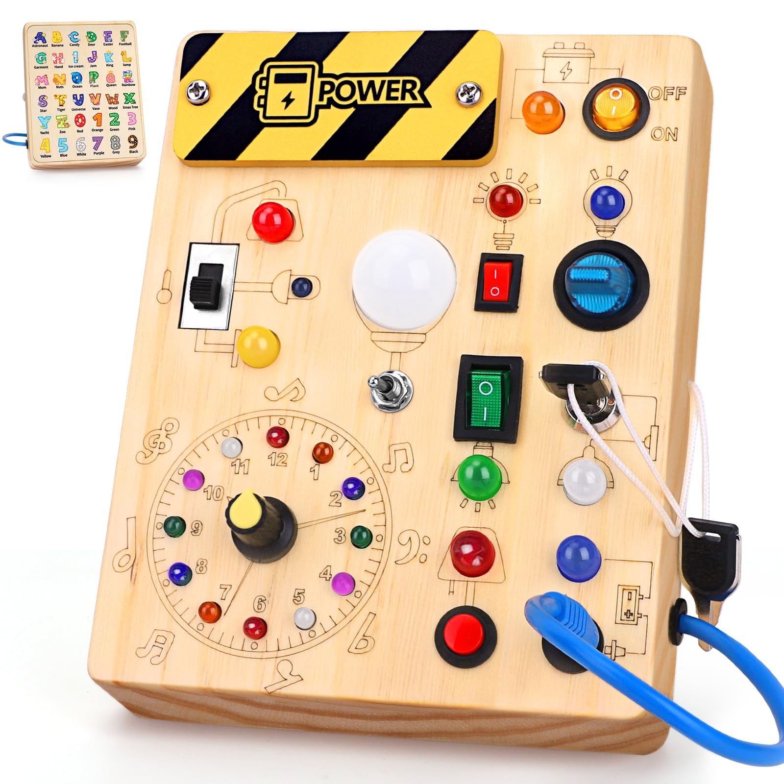 Konijiwa Busy Board – Montessori Toys 6.7 x 5.3 x 1.1 inches, V2