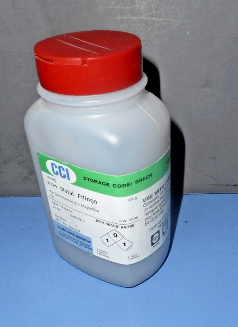 Coarse Iron Filings 224g (7.9 oz) * Magnetism Demonstrations * CAS# 7439-89-6