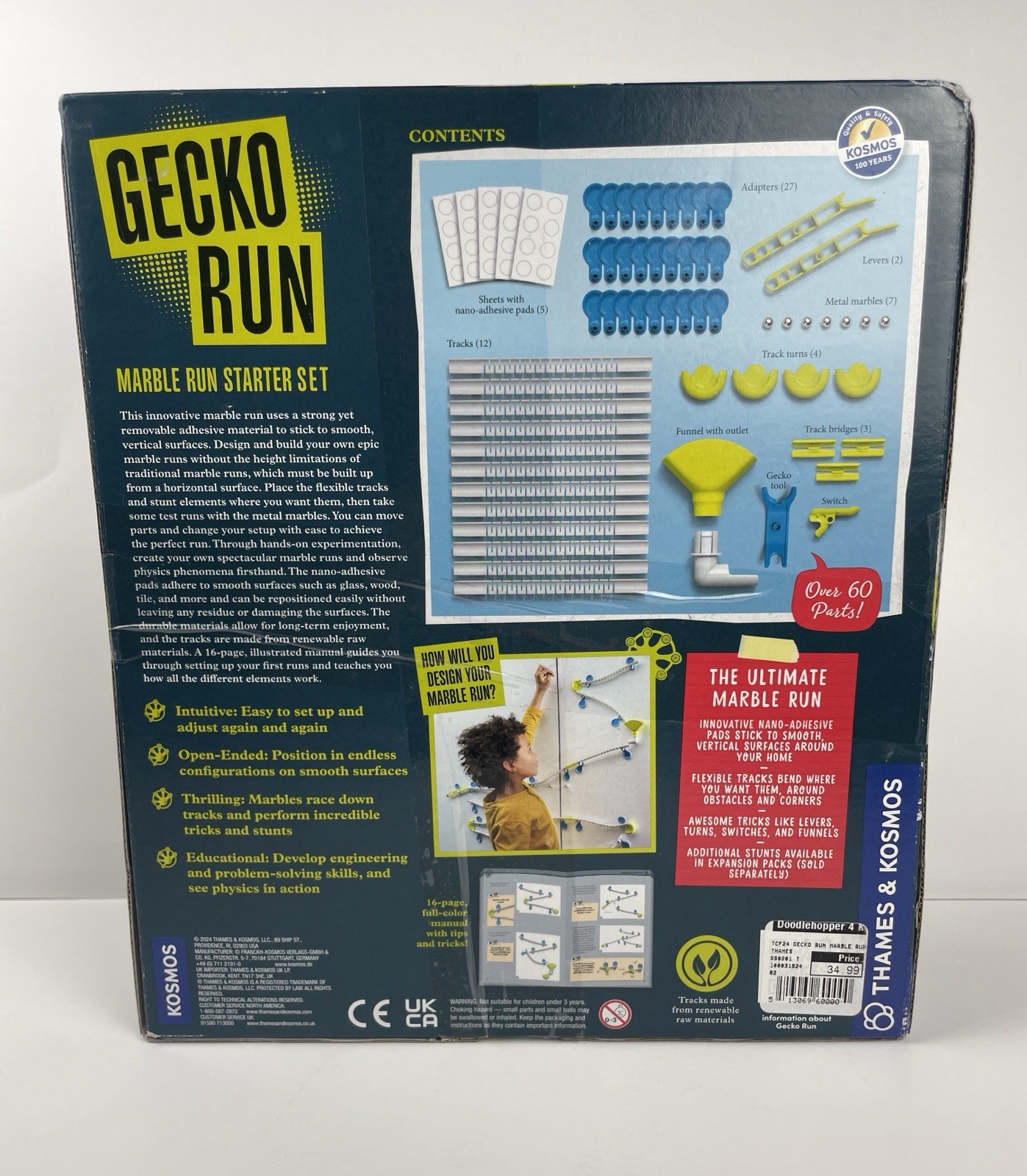 Thames & Kosmos Gecko Run: Marble Run Starter Set NEW