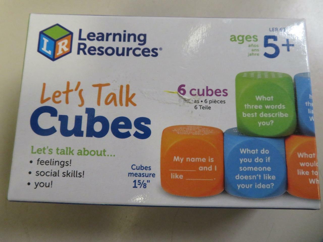 Learning Resources Let’s Talk Cubes 6 Cubes Social Skills Ages 5+ Grades K+