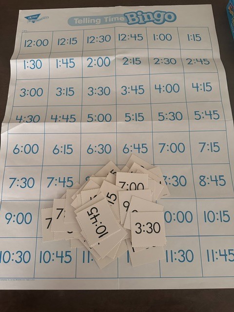 Telling Time Bingo game-Trend Enterprises Ages 6+ 3-36 players