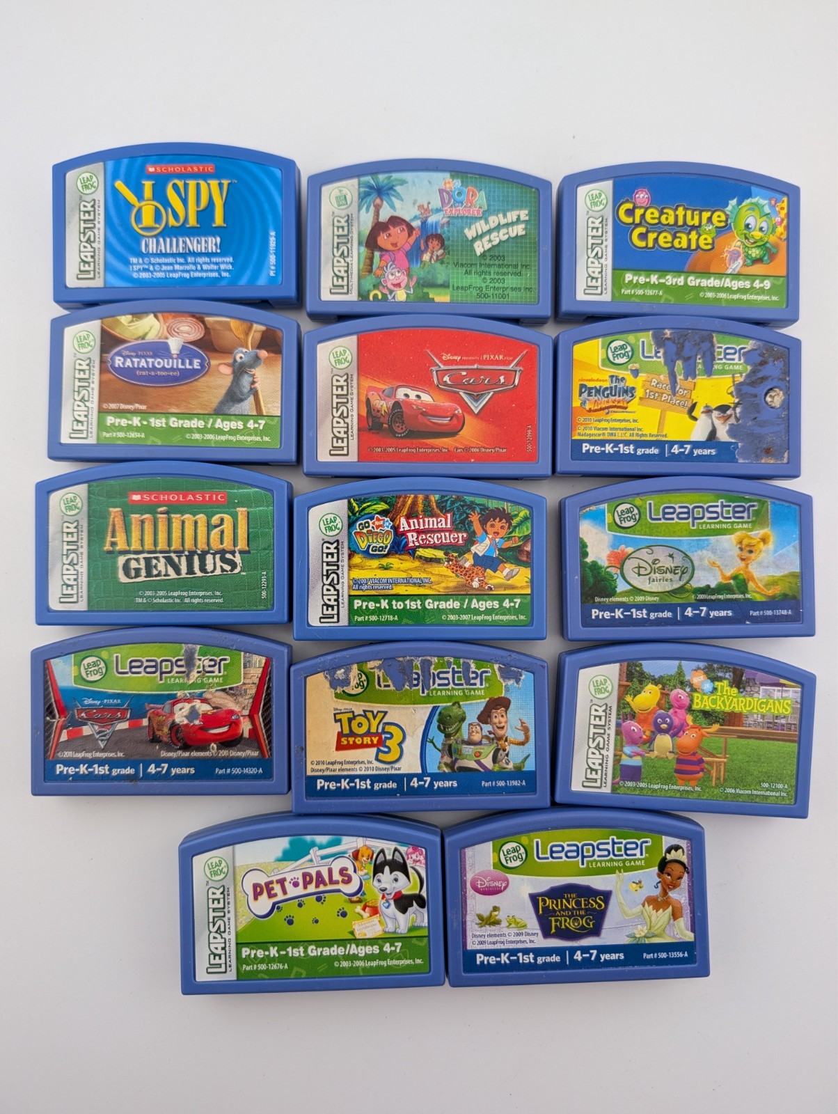 Leap Frog Leapster Learning Cartridges Used Lot Bundle 14 Games