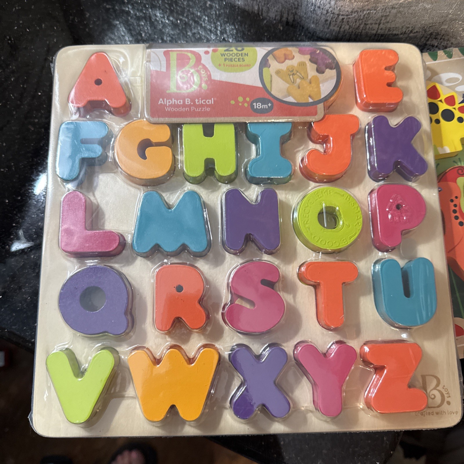 Alpha B.rival 26 Wooden Alphabet Blocks