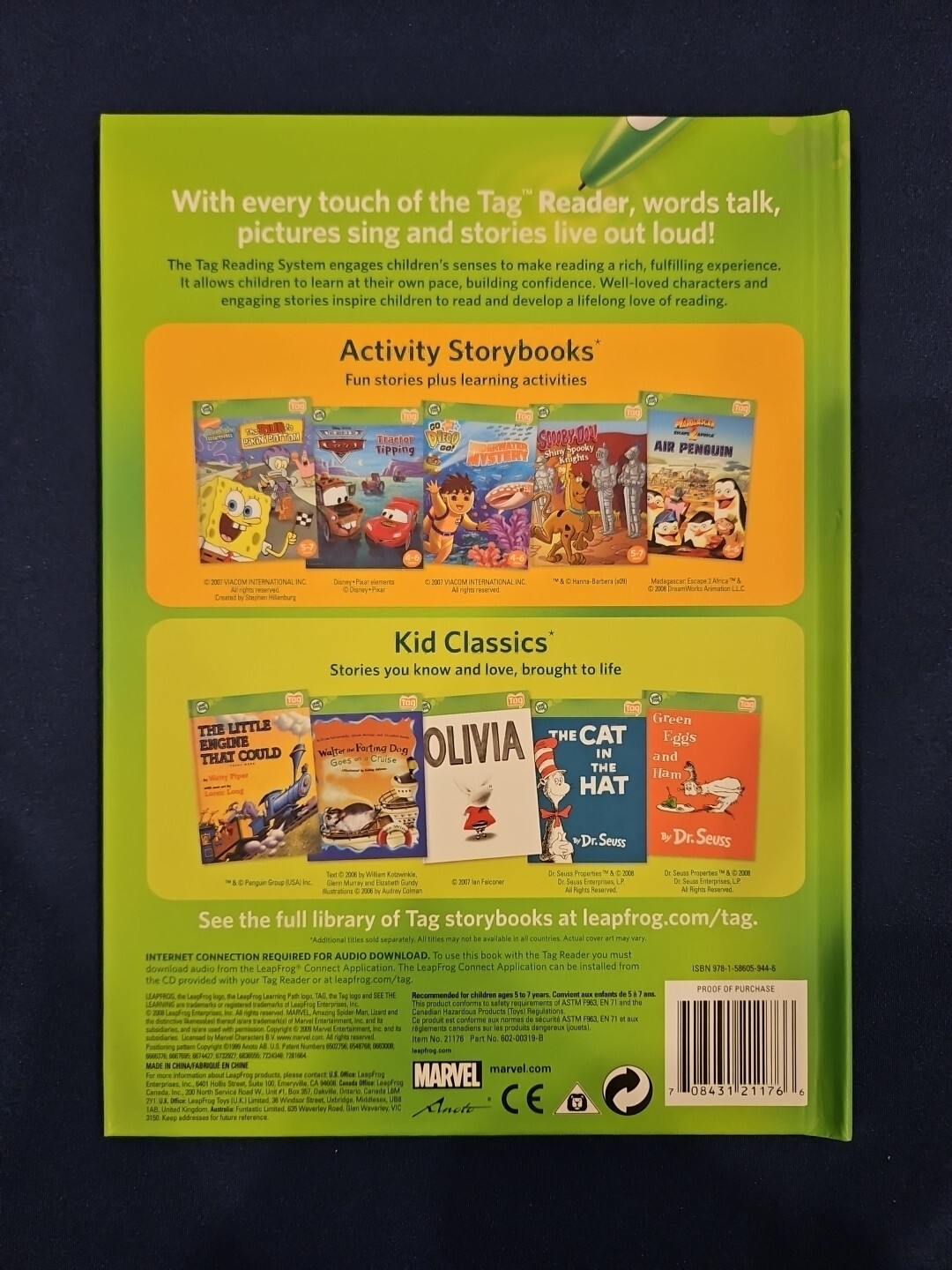 The Amazing Spider-Man: “The Lizards Tale” Leap Frog Tag Book