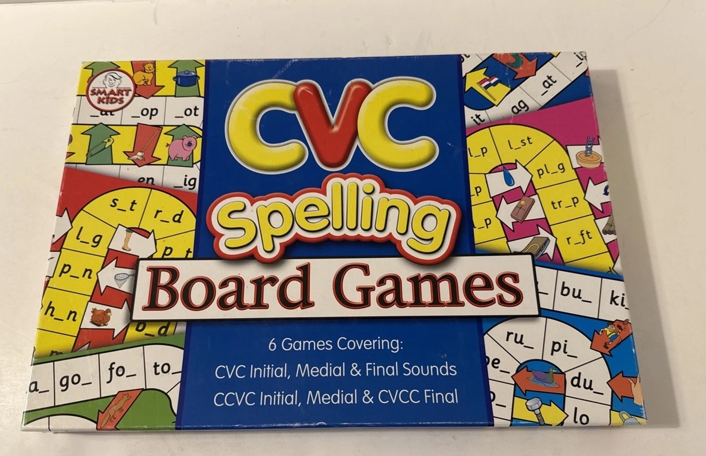 CVC Spelling Board Games by Smart Kids – 2006 Edition – Complete/See Description