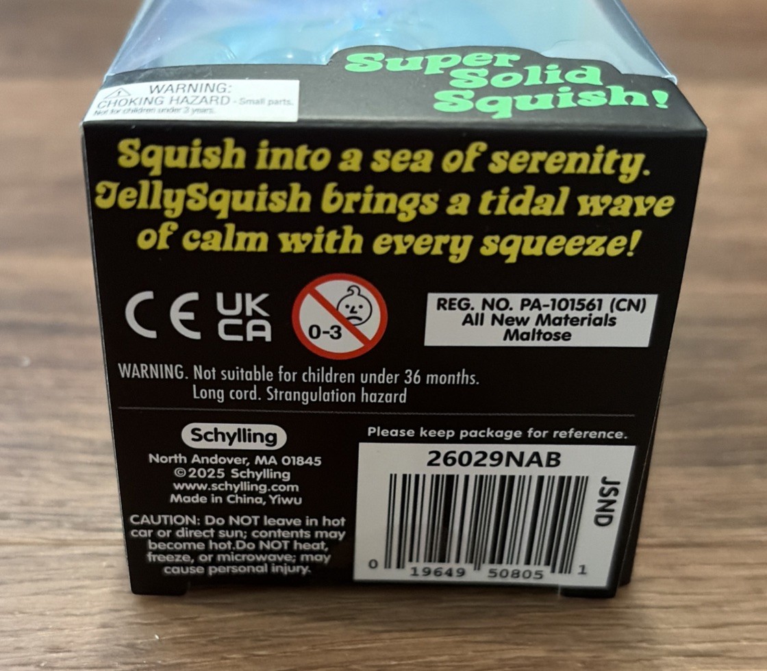 NeeDoh Blue JELLY SQUISH Sparkle Jellyfish Squishy Nee Doh 100% Authentic