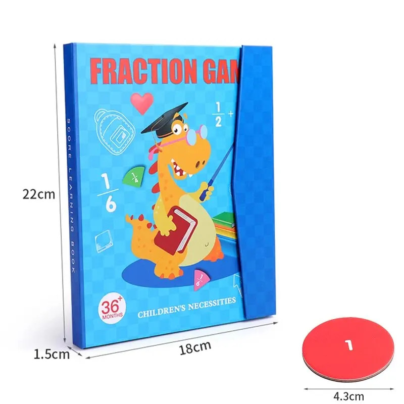 Magnetic Fraction Puzzles: Fun Montessori Math Toy.
