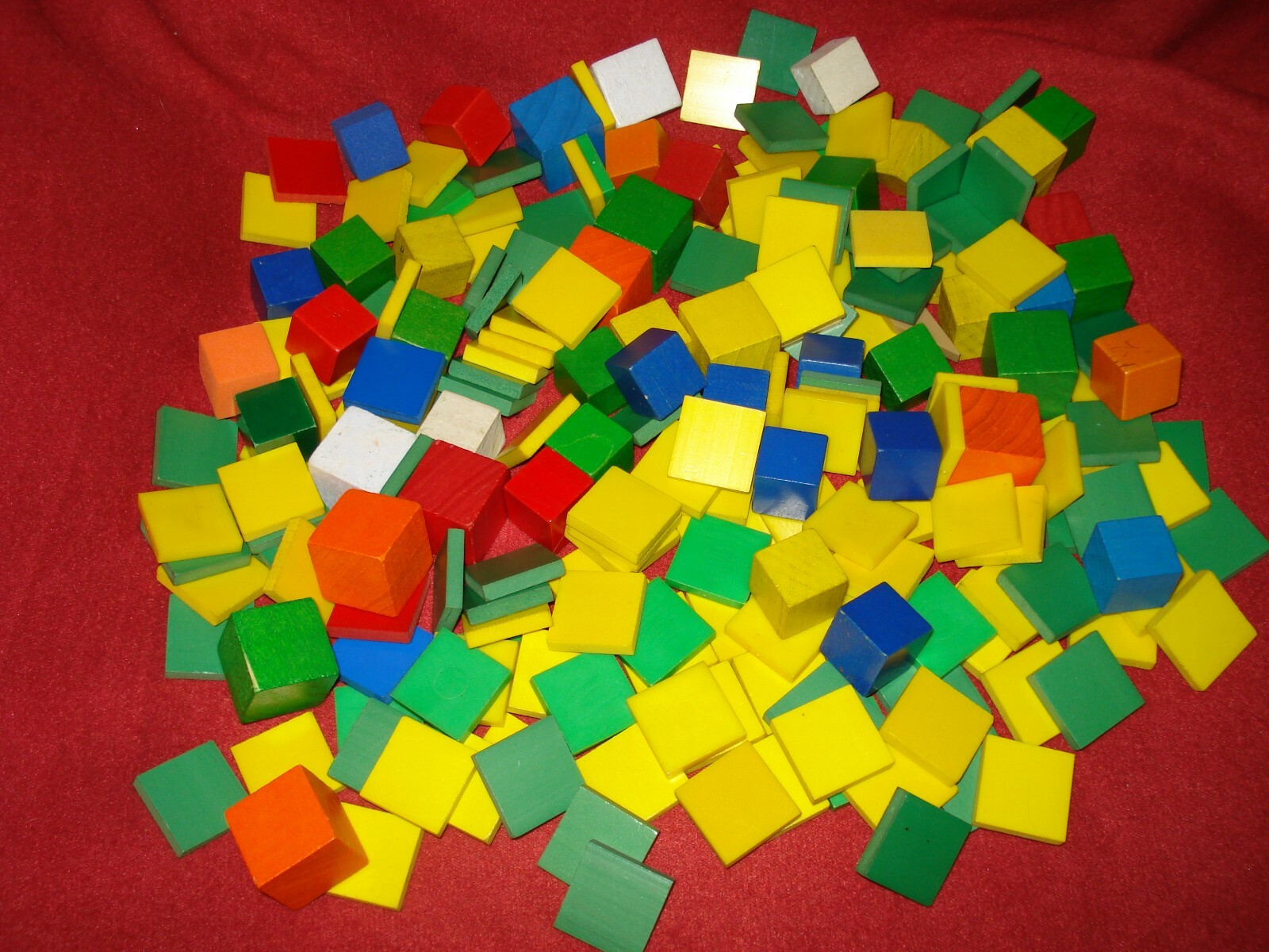 Math Counting Tiles Math Manipulatives over 200 Pieces – Squares+Blocks – Crafts