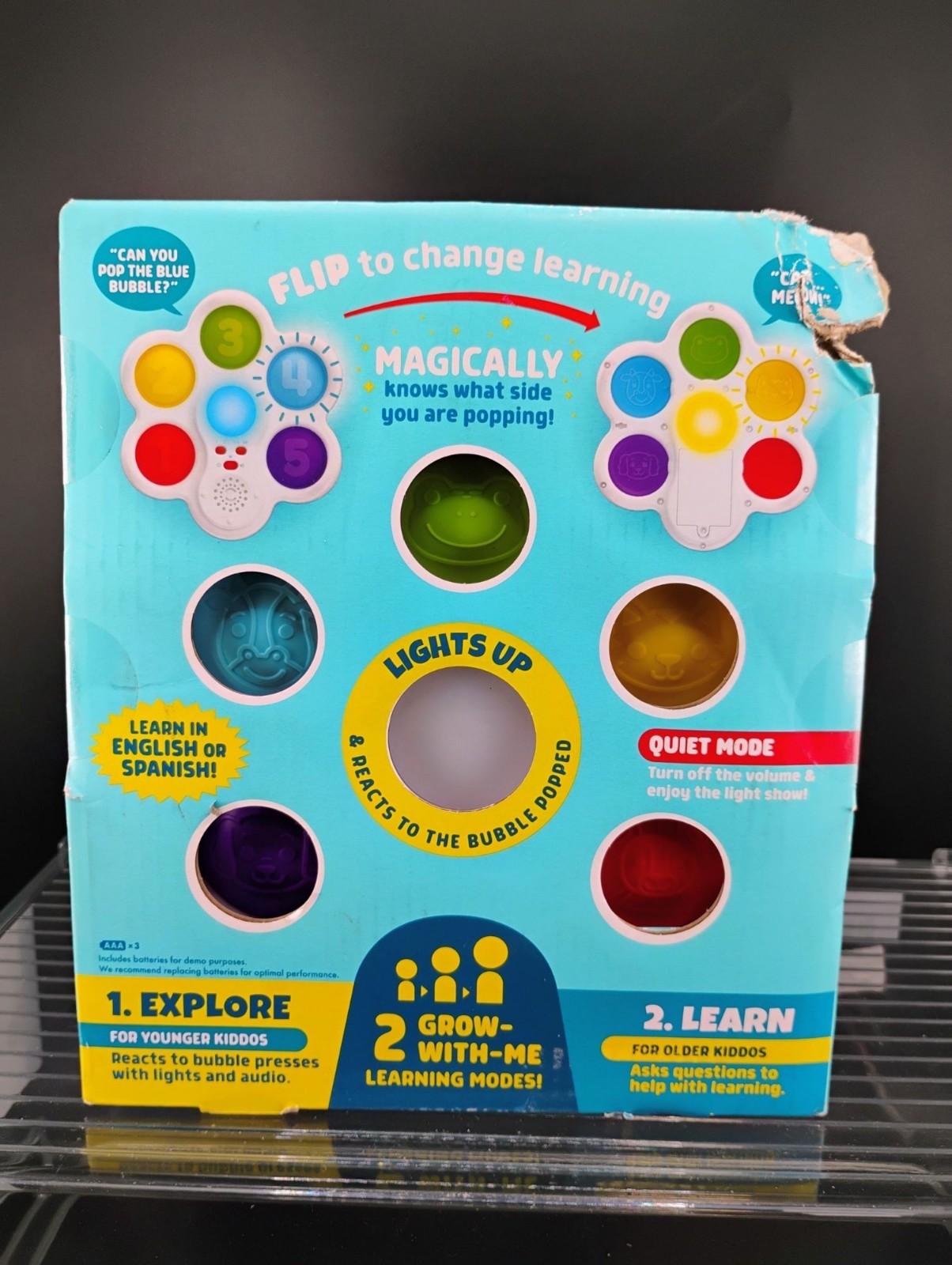 Pop It! & Learn Sensory Toy Ages 6 Months-2 Years Interactive