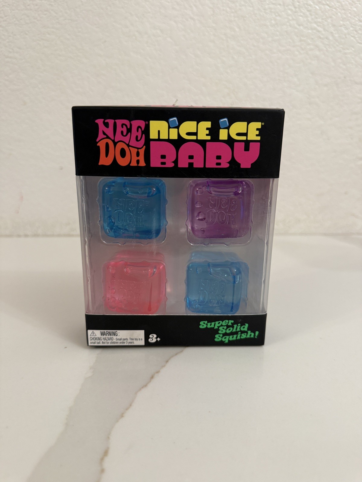 NeeDoh Nice Ice Baby 4 pack Nee Doh Mini Nice Cubes Pink Blue Purple Set of Four