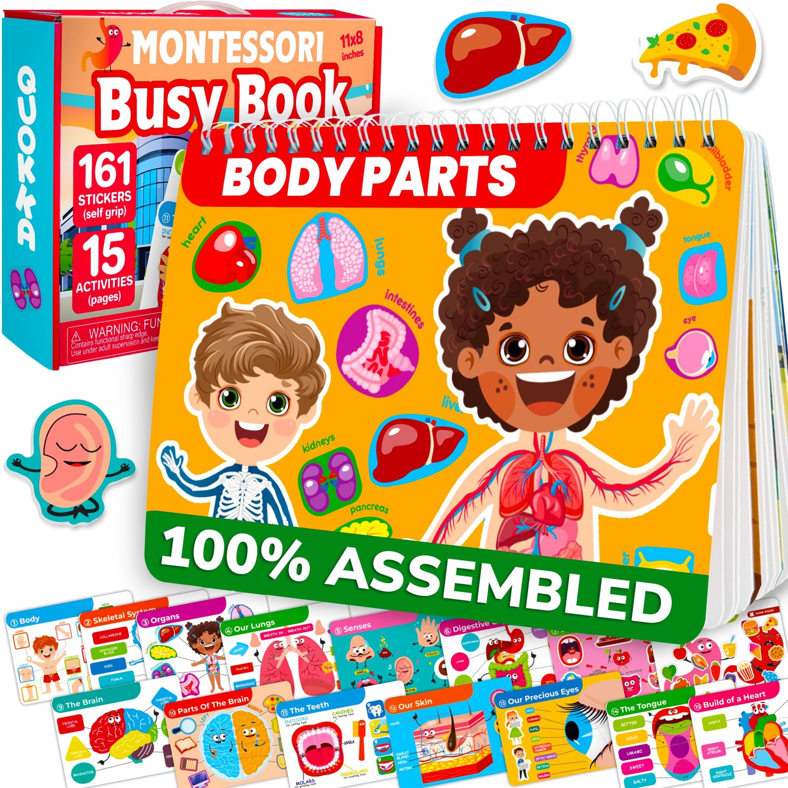 Human Body Busy Books for Kids Ages 4-8 – Fun Human Anatomy Activities for Ki…