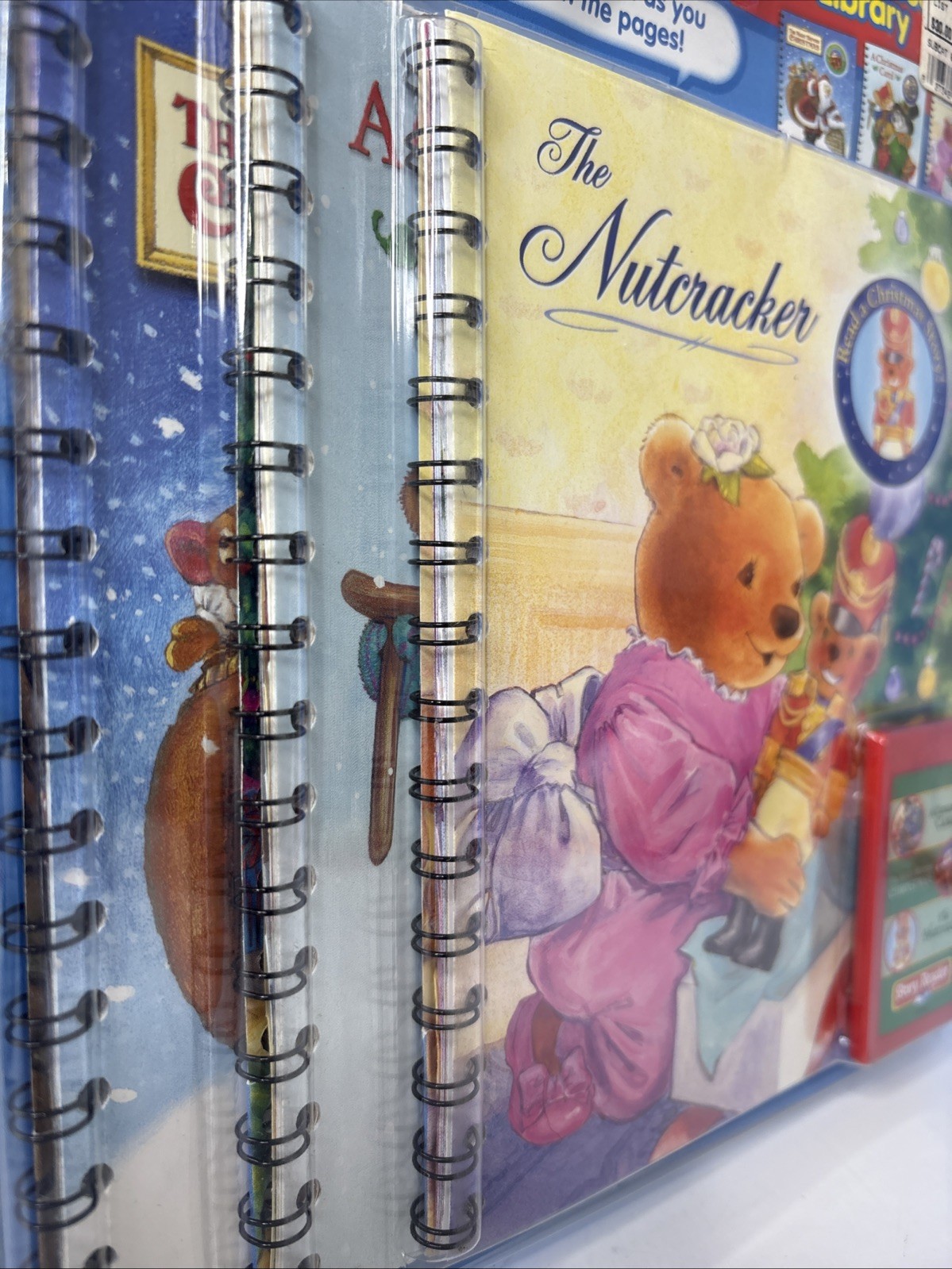 New Vtg Story Reader 3 Storybook Pack Nutcracker Christmas Carol Night Before