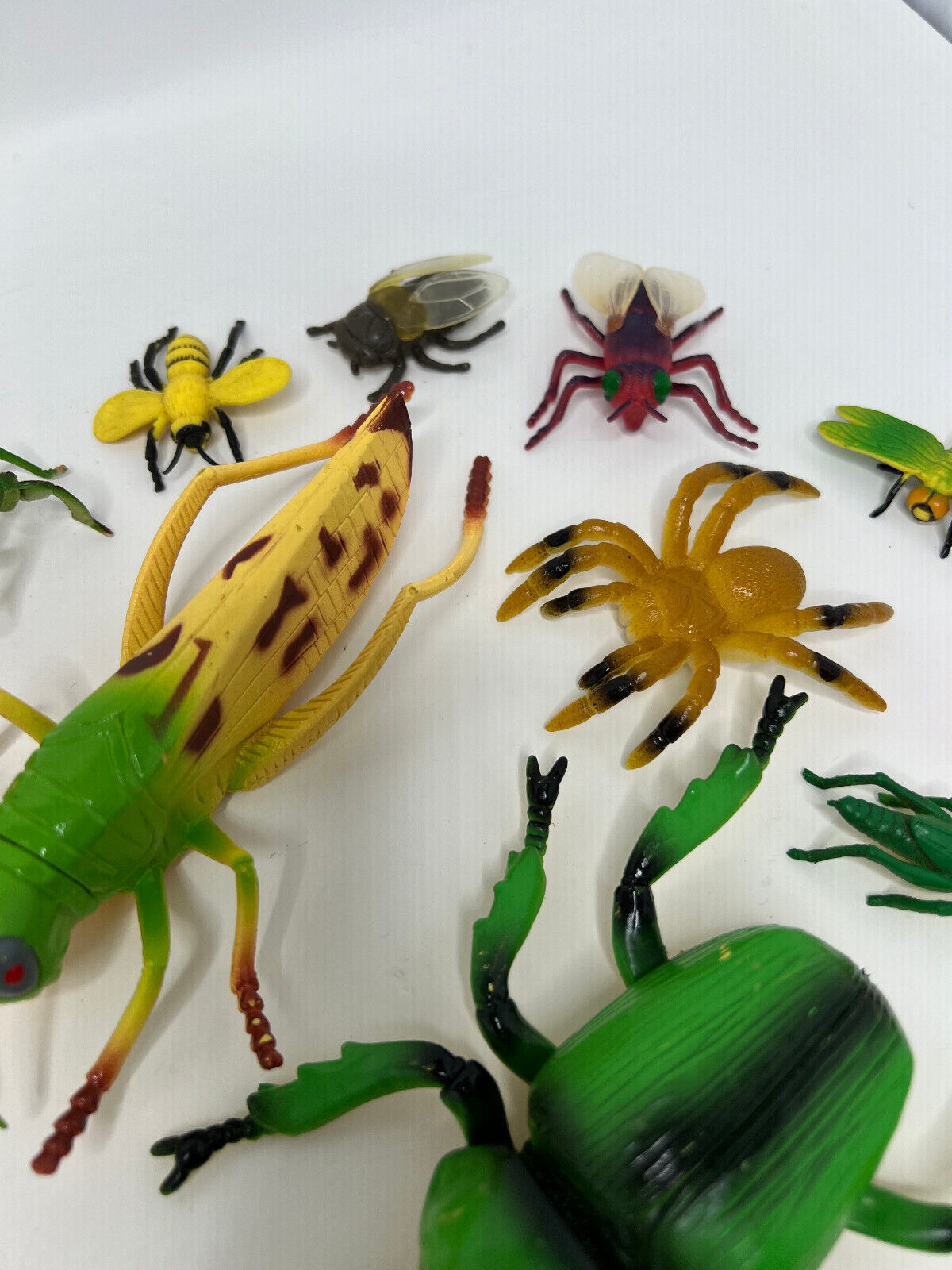 Large Lot of Creepy plastic bugs toy relistic figures