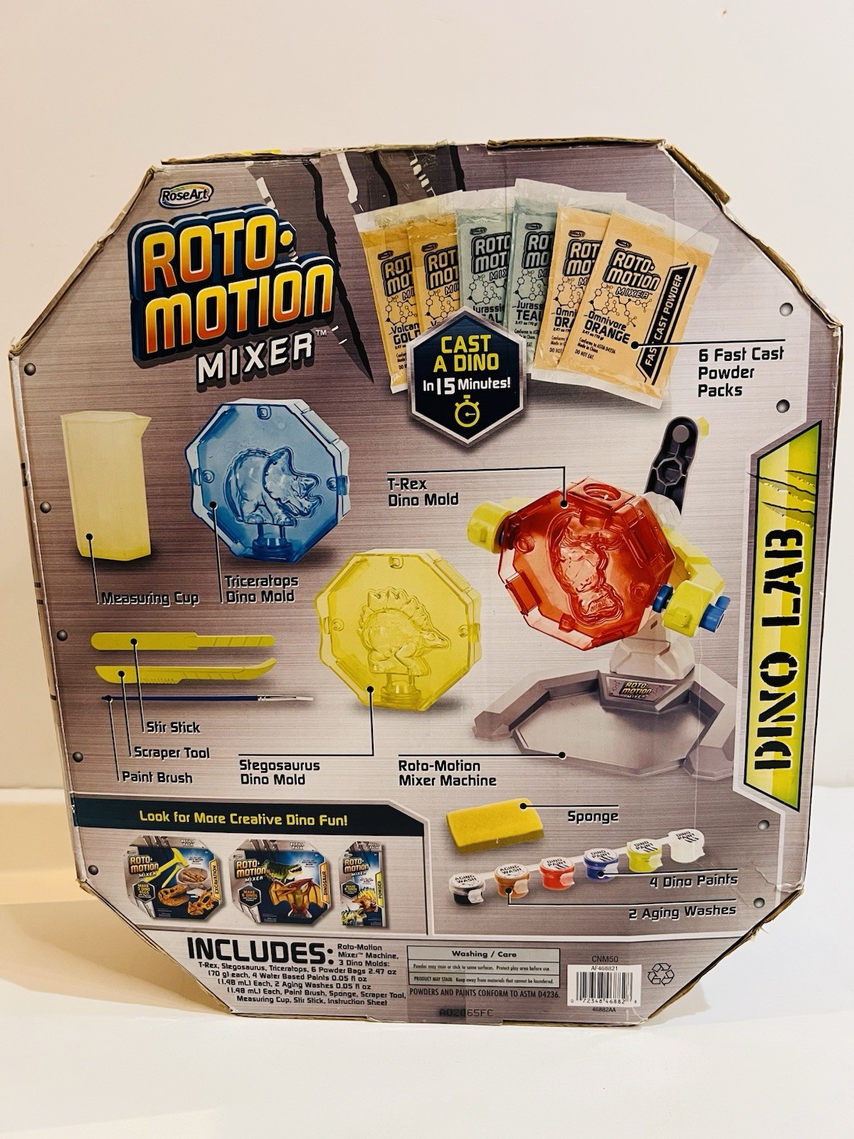 DINO LAB Roto Motion Mixer- Makes 6 Dinos w/ Cast Powder NEW