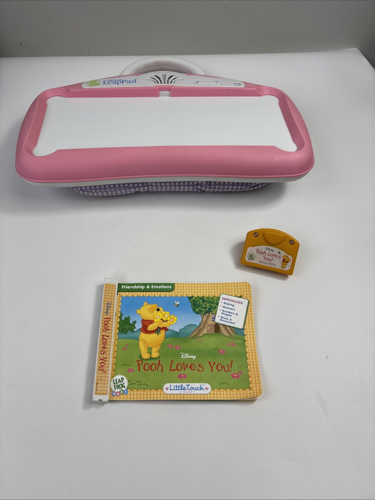Leap Frog Little Touch Leap Pad Learning System PINK 8 Books & 7 Cartridges &Bag