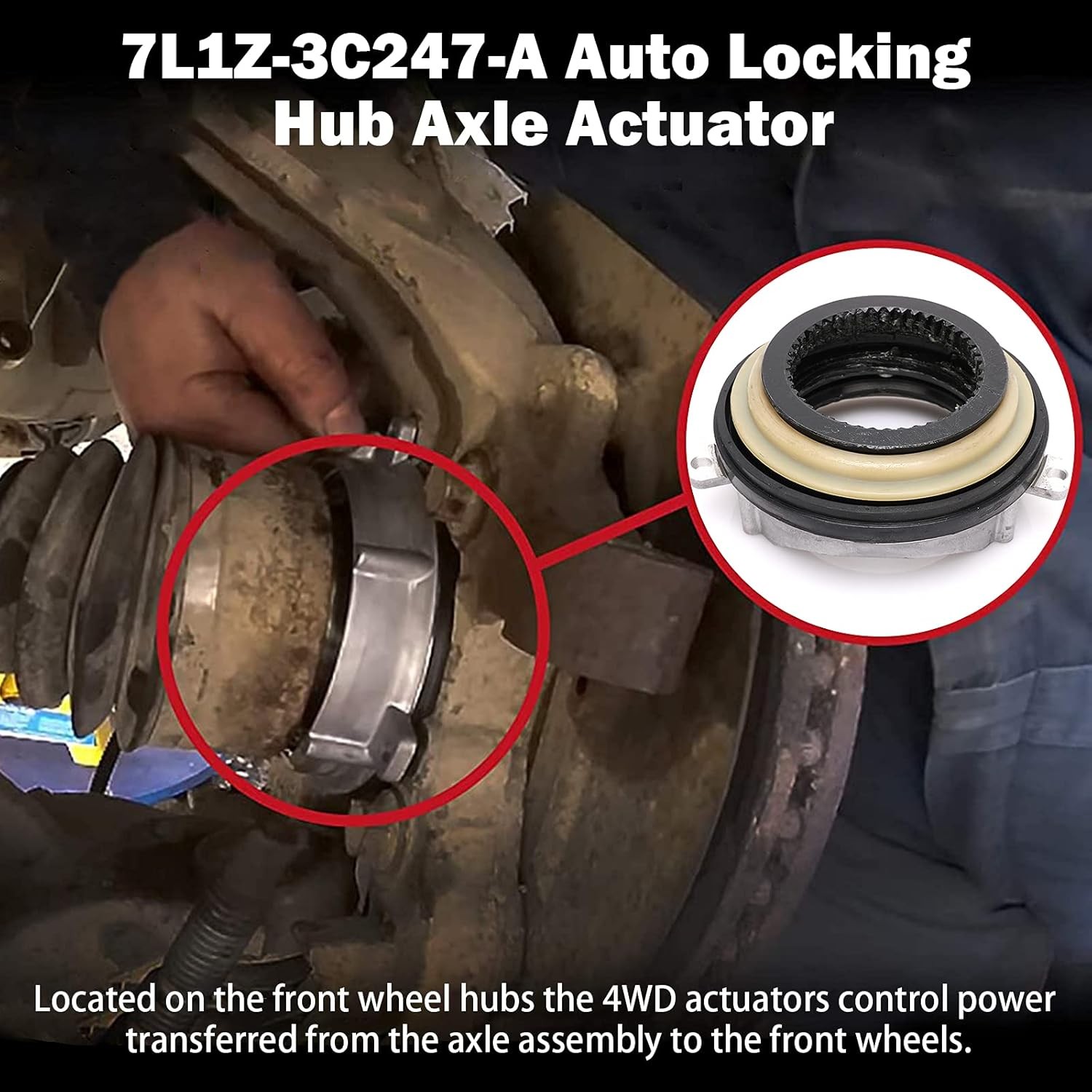 7L1Z-3C247-A Auto Locking Hub Axle Actuator 4×4 4WD Fits 2004-2015 Ford F150