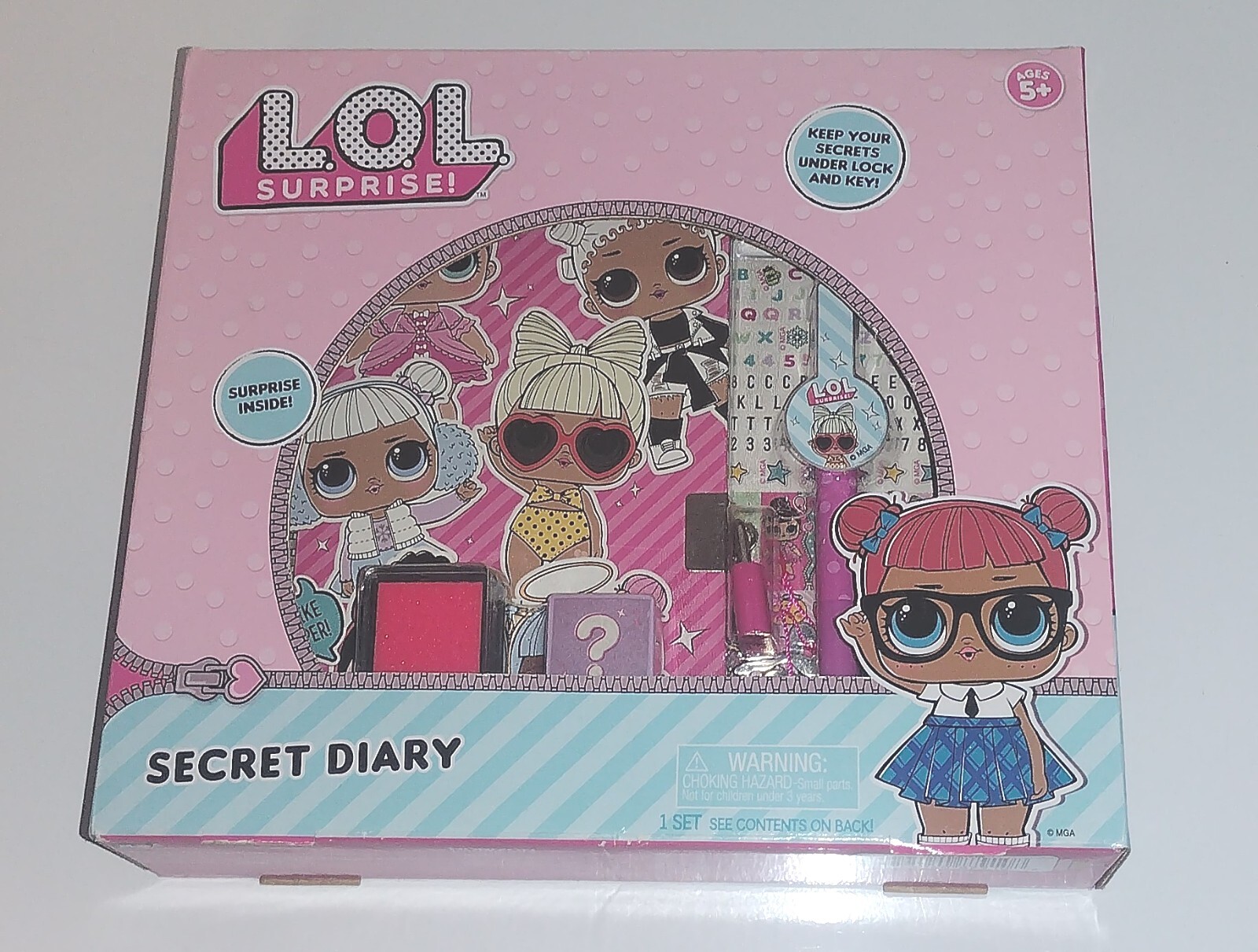 LOL SURPRISE SECRET DIARY SET STICKERS STAMPS PEN LOCK AND KEY NEW