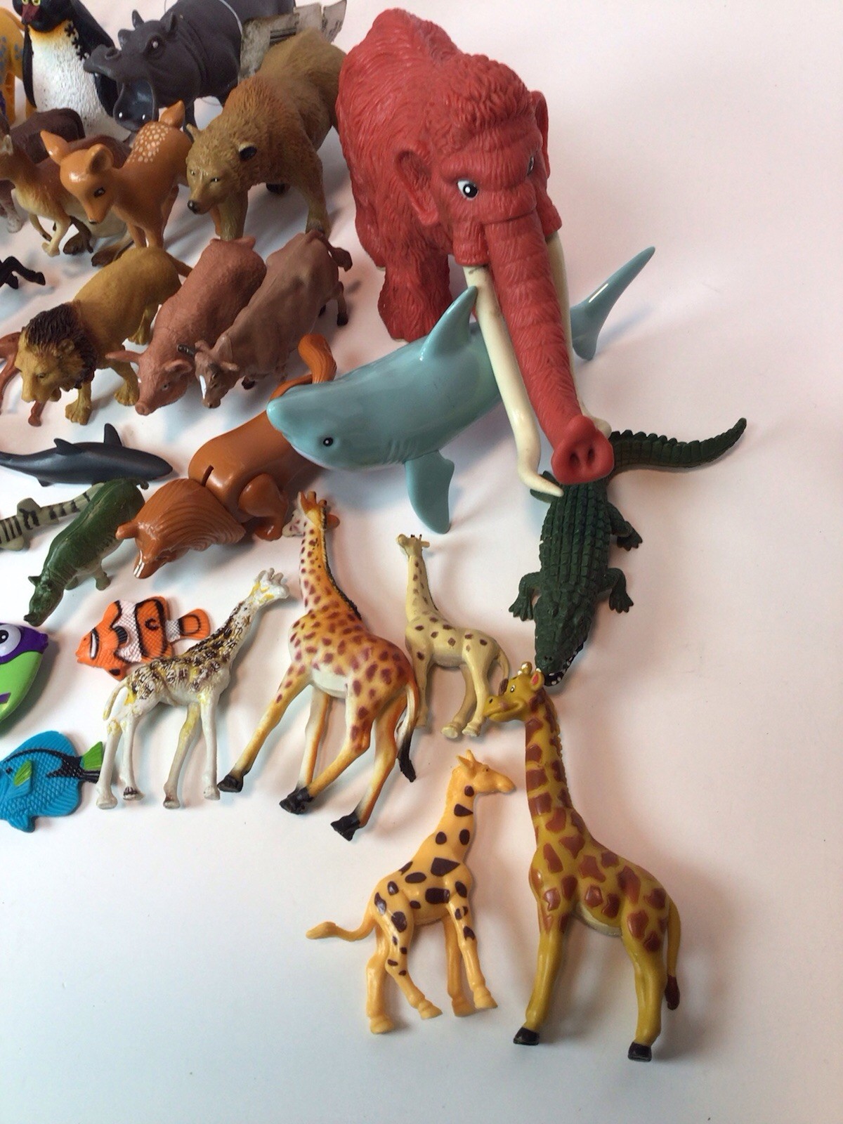 Large Lot Of Various Land/Sea Animal Figures Vintage/Modern Rubber Plastic