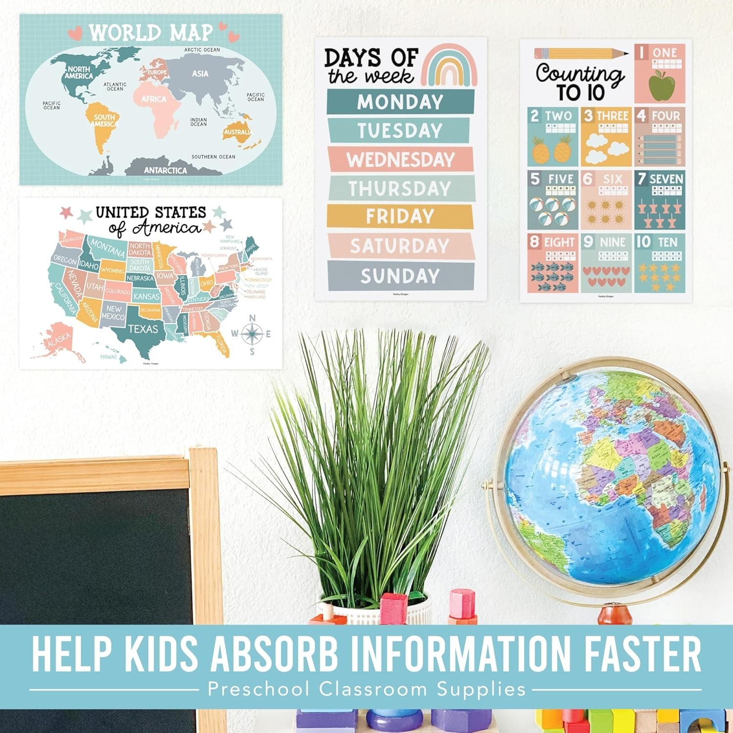 Engaging 16 Educational Posters for Kids – Perfect for Homeschool & Classrooms