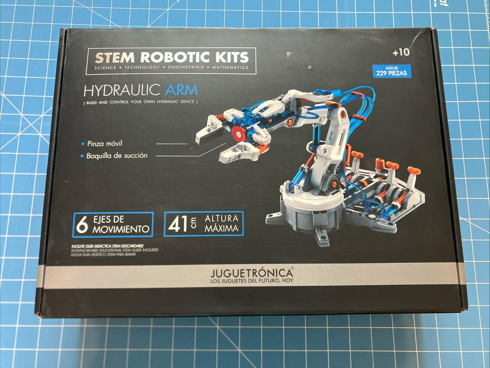Juguetronica HydroBot Arm Kit | Hydraulic Robot Arm Kit age 10+ New, Ships Free