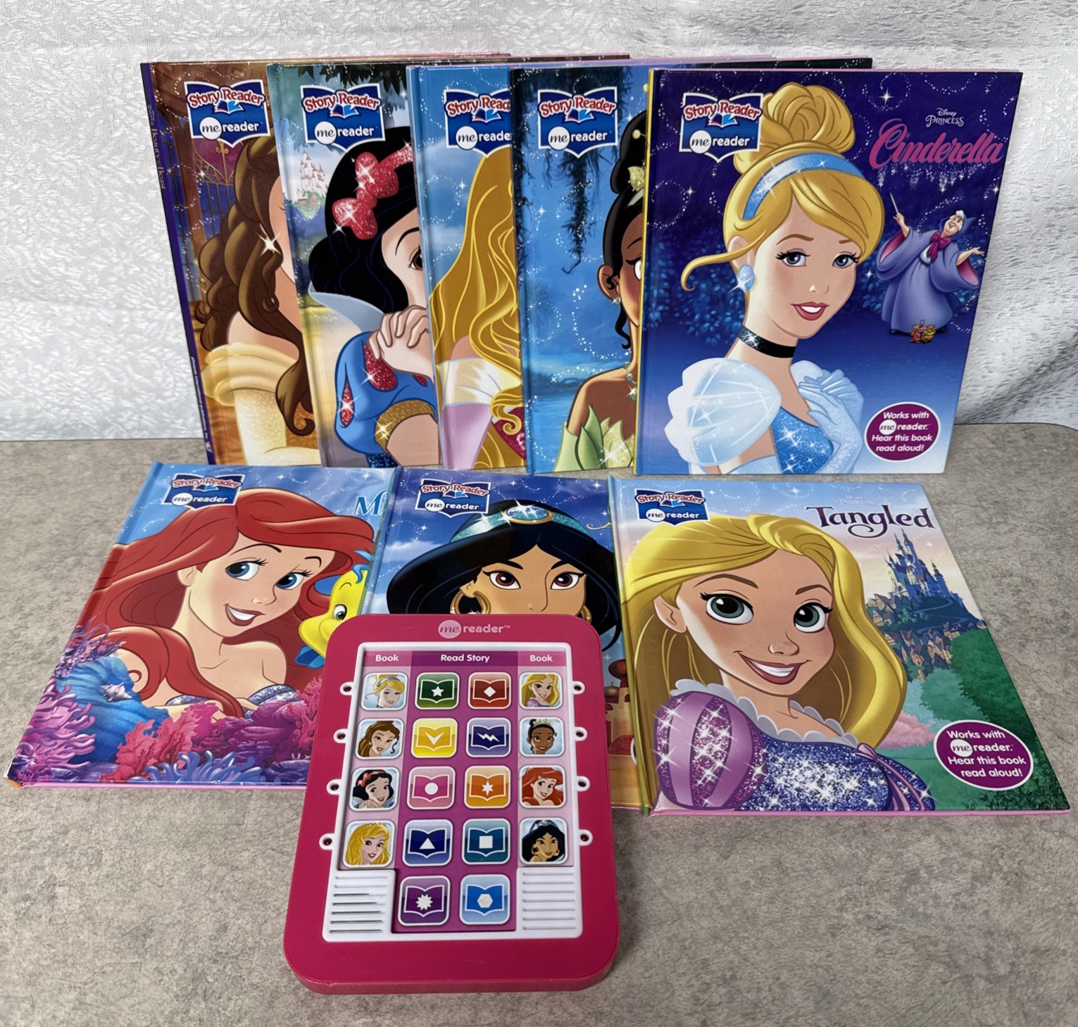 Disney Princess ME READER with 8 Books Electronic Story Reader Excellent US1