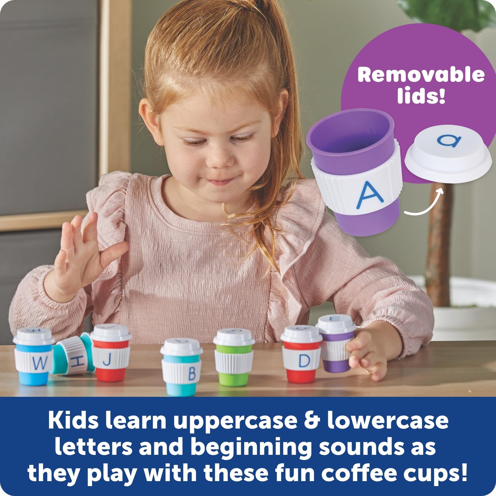 Learning Resources Alphabet Coffee 3 inches (H) x 2.5 (D), Multicolor