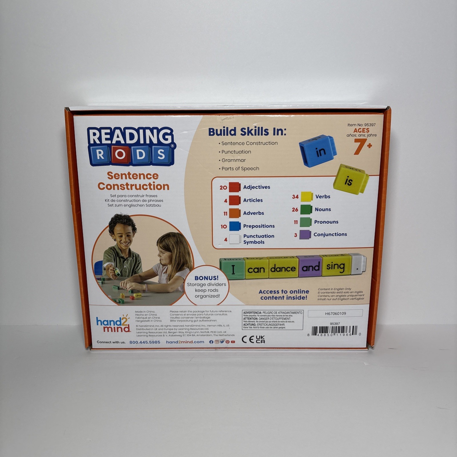 hand2mind Reading Rods Sentence Construction Skill Building for Kids Ages 7+