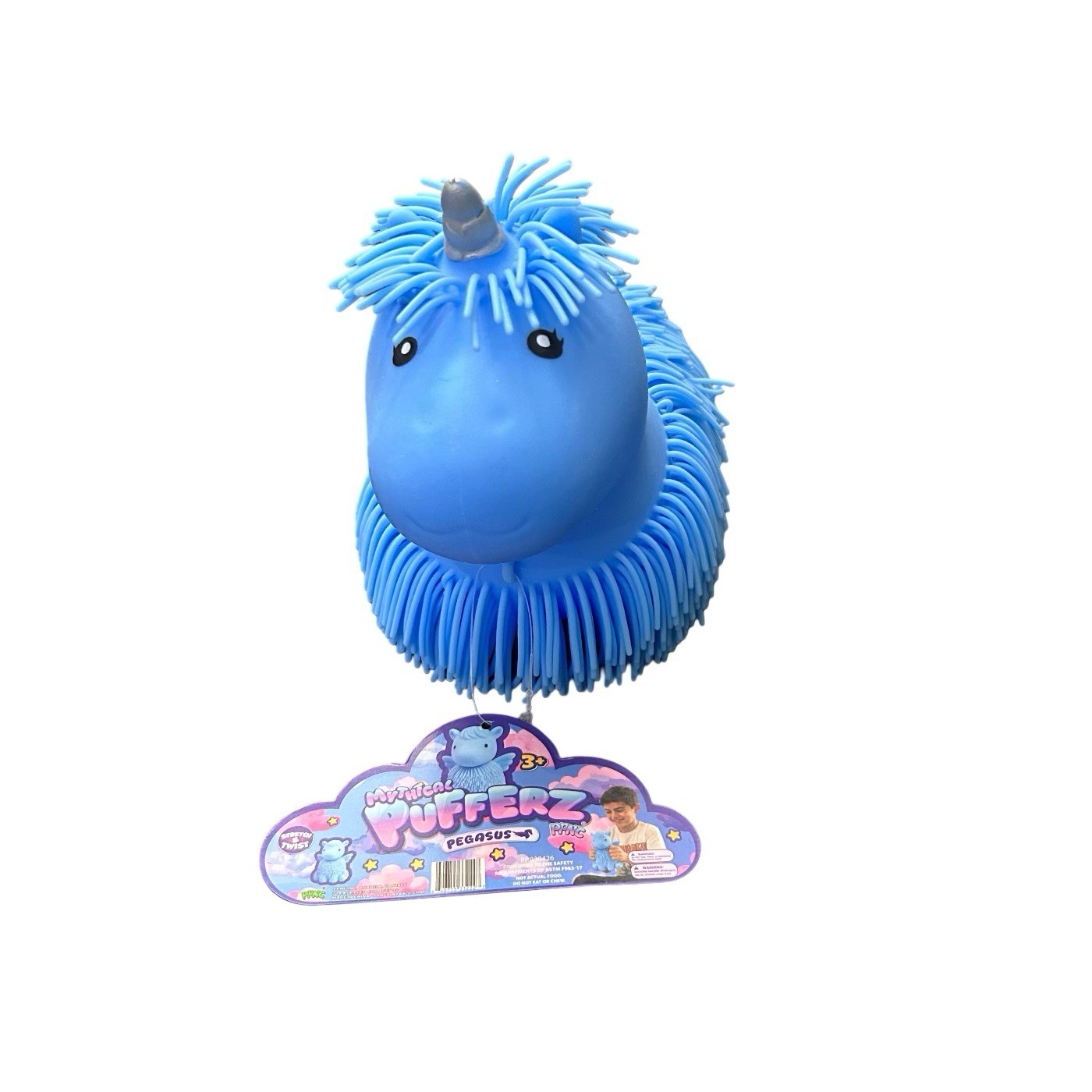 Mythical Pufferz Blue Pegasus Squishy Sensory Fidget Toy Stress Reliever Squeeze