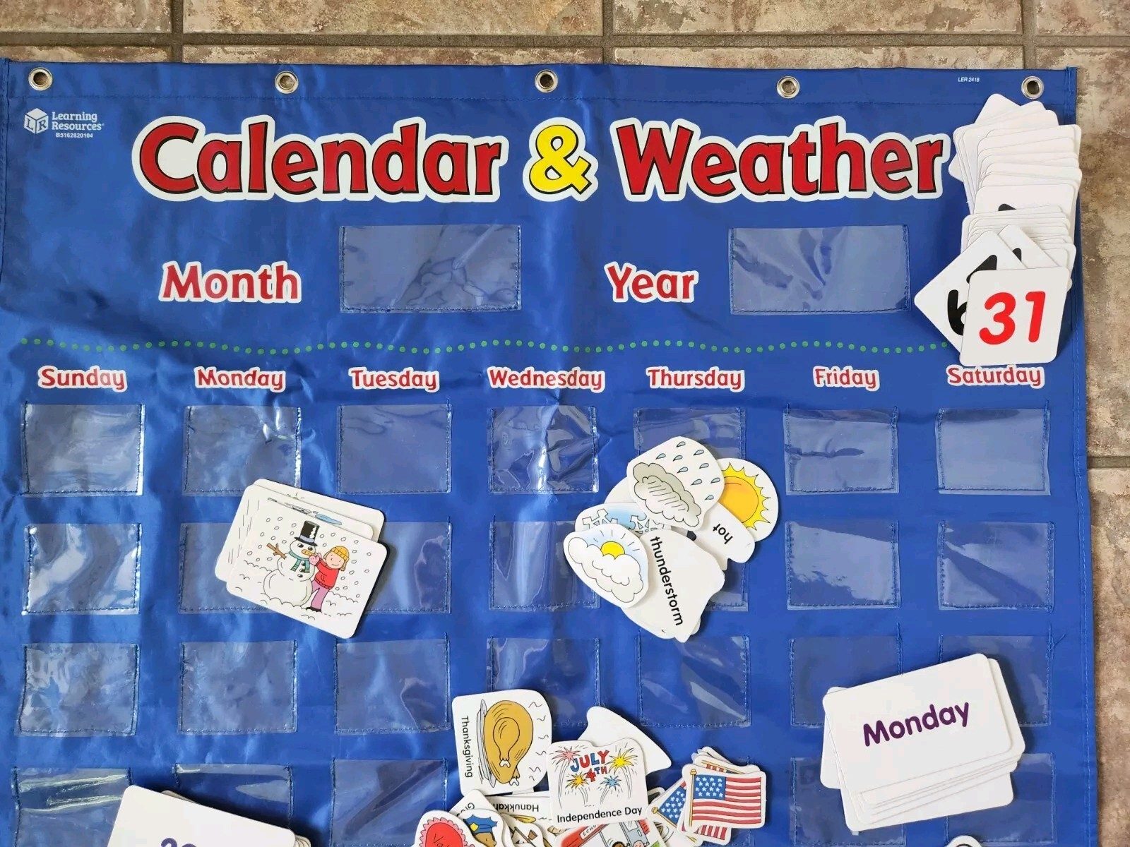 Calendar Weekly Planner Weather Station Homeschooling Educational Activity Toy