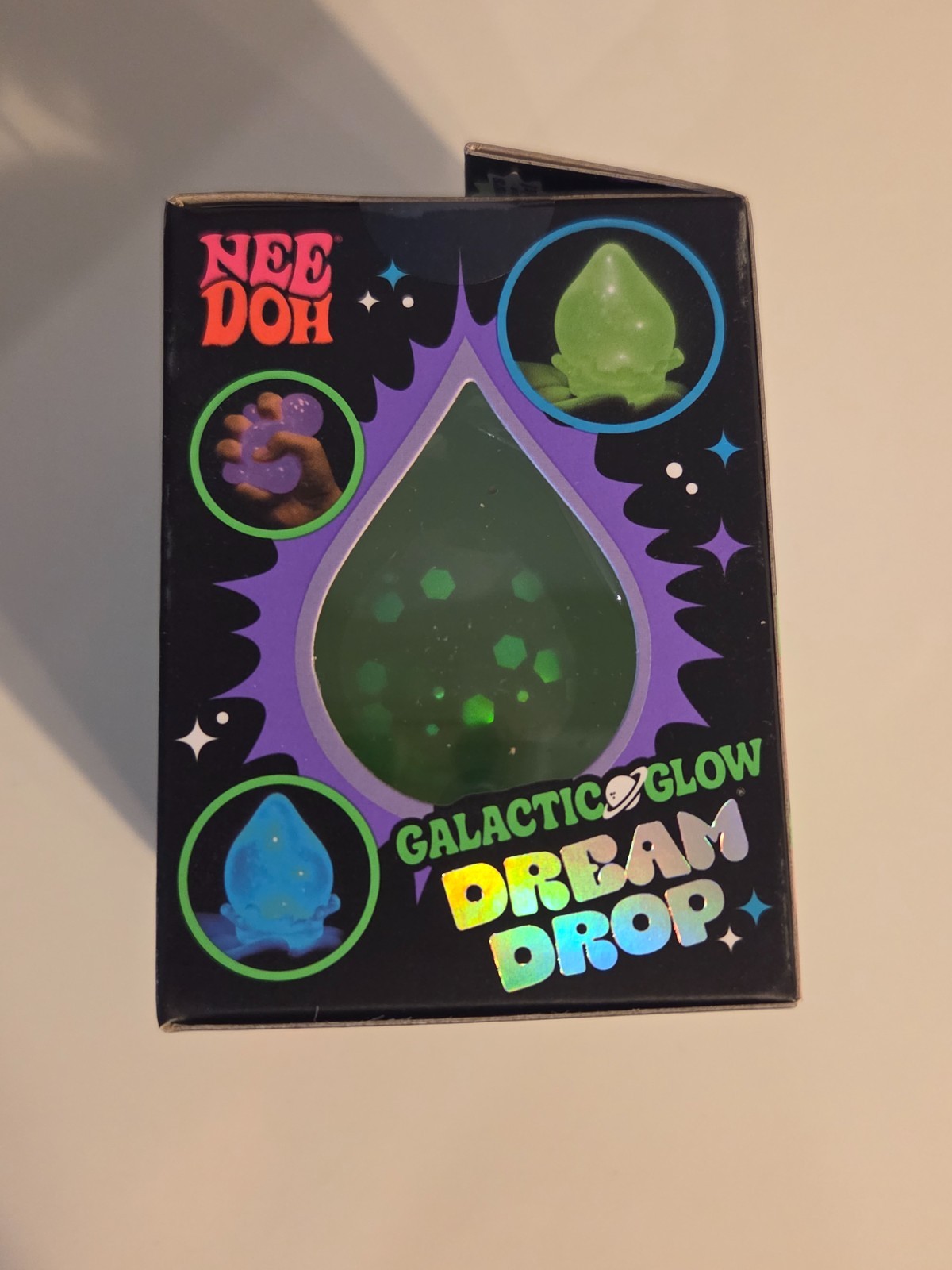 Needoh Nee Doh GREEN Galactic Glow Dream Drop EXTREMELY RARE Glow in the Dark