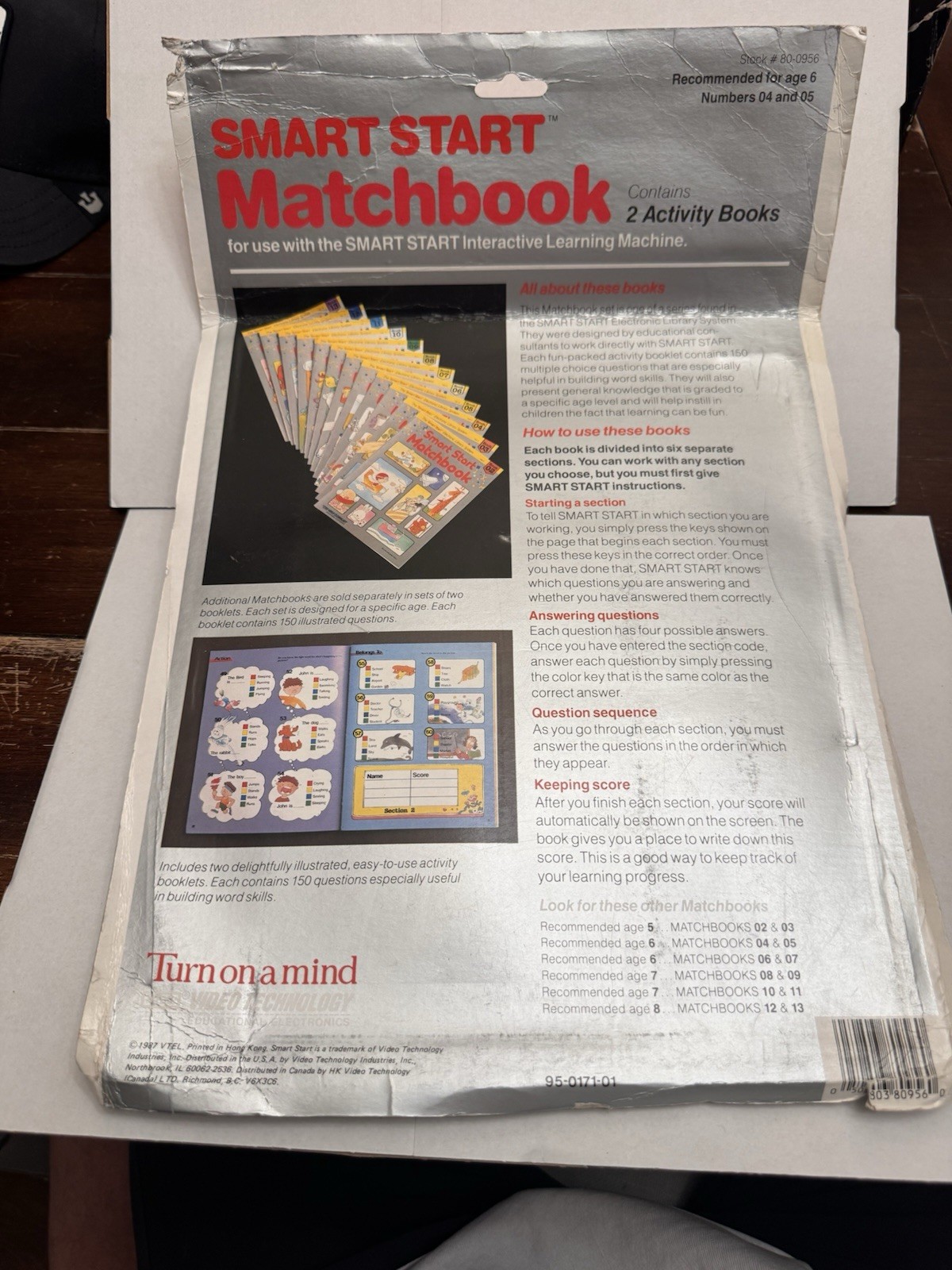 VTech Smart Start Matchbook Activity Books 04 & 05 Vintage 1987 Sealed Shopko