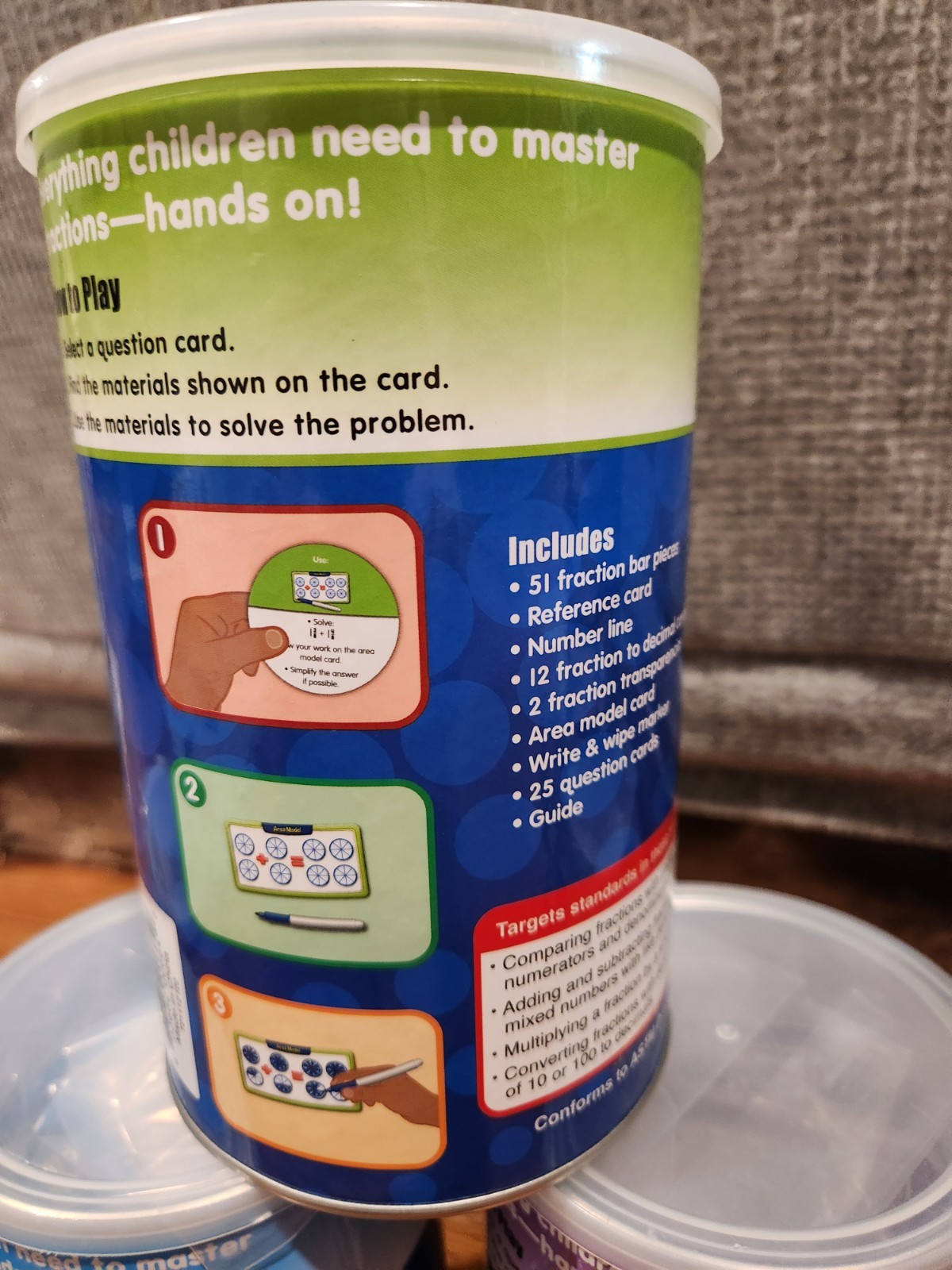 Lakeshore Math In A Flash Discovery Cans **COMPLETE SET for Grades 4-5**