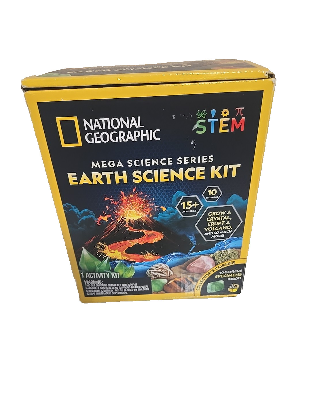 Nat Geo Mega Science Kit Crystals Volcano Gems Geology STEM Kids Educational NIB