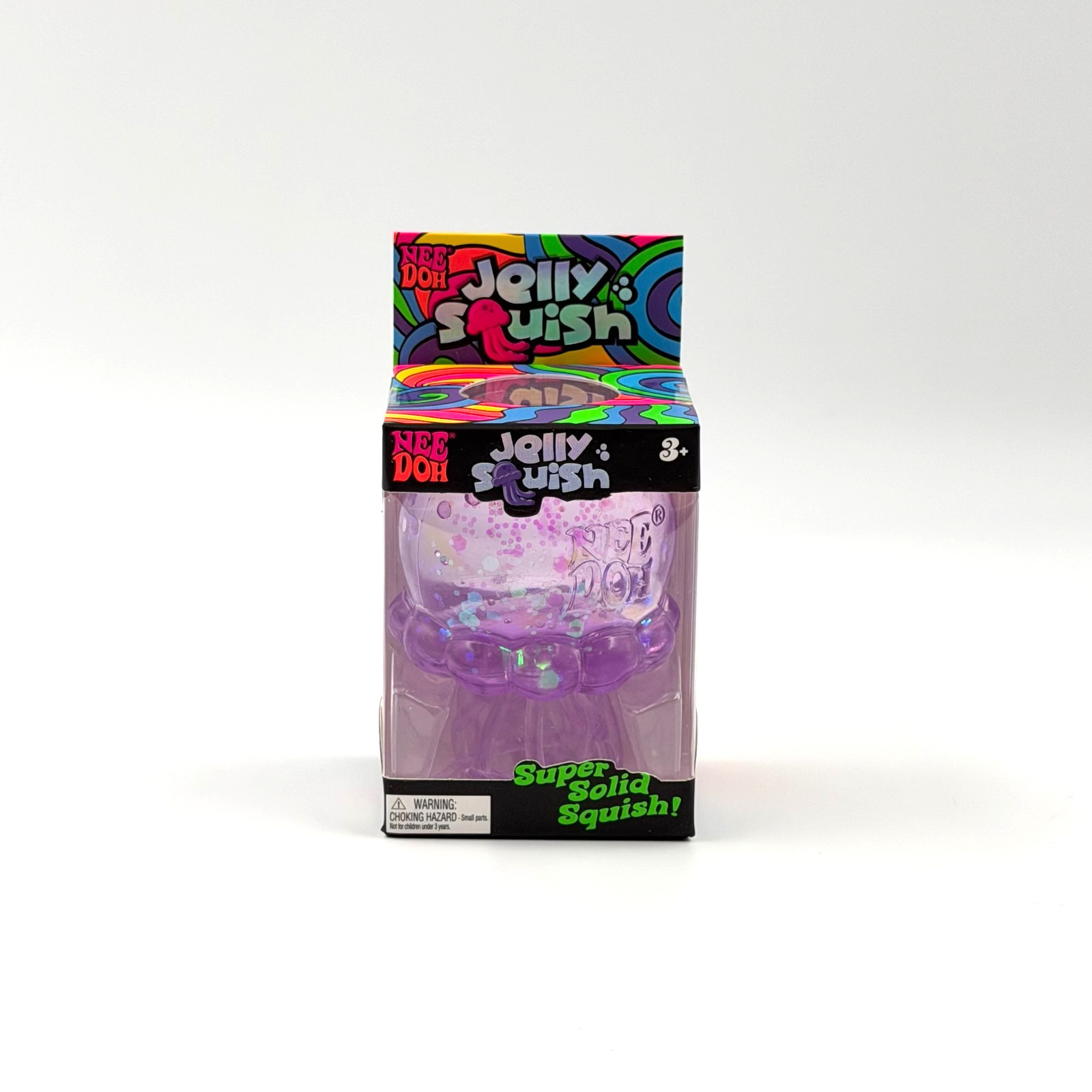 NeeDoh Pink JELLY SQUISH Sparkle Jellyfish Squishy Nee Doh Authentic Purple