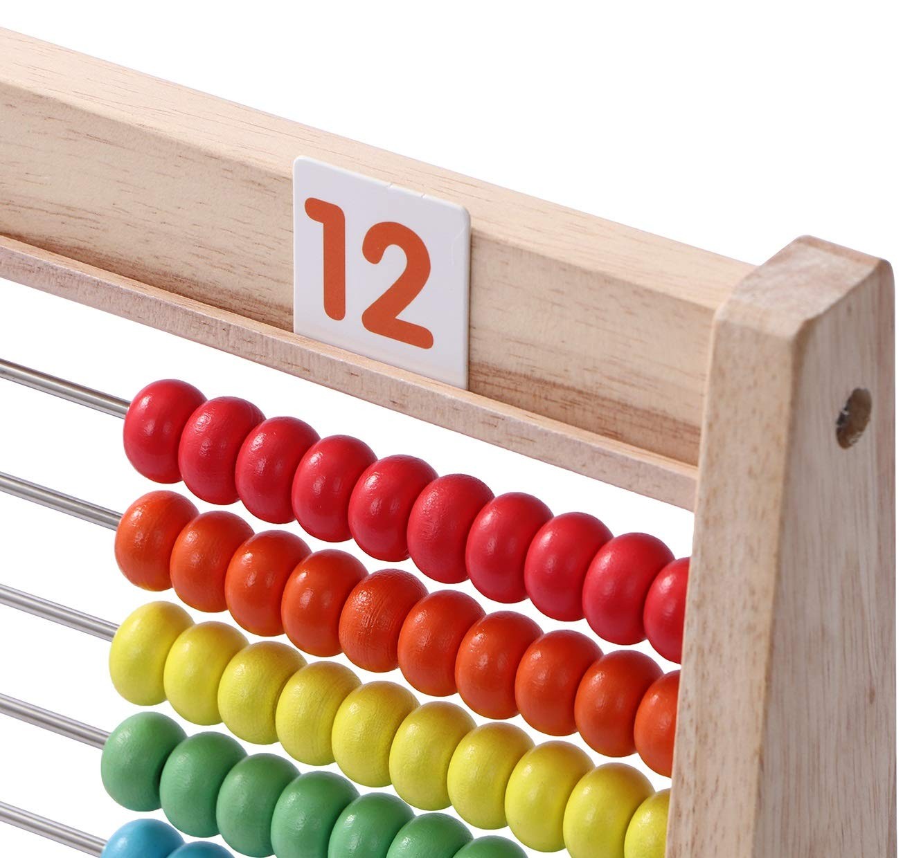 Abacos De Matematicas Con 110 Tarjetas y Palitos Madera Para Niños 5 6 7 8 Años