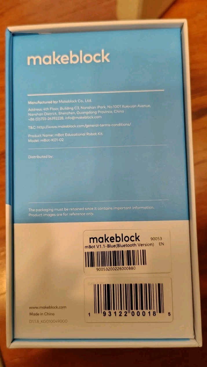 Makeblock mBot V1.1 Bluetooth Educational Robot Kit STEM Coding mBot K01-02