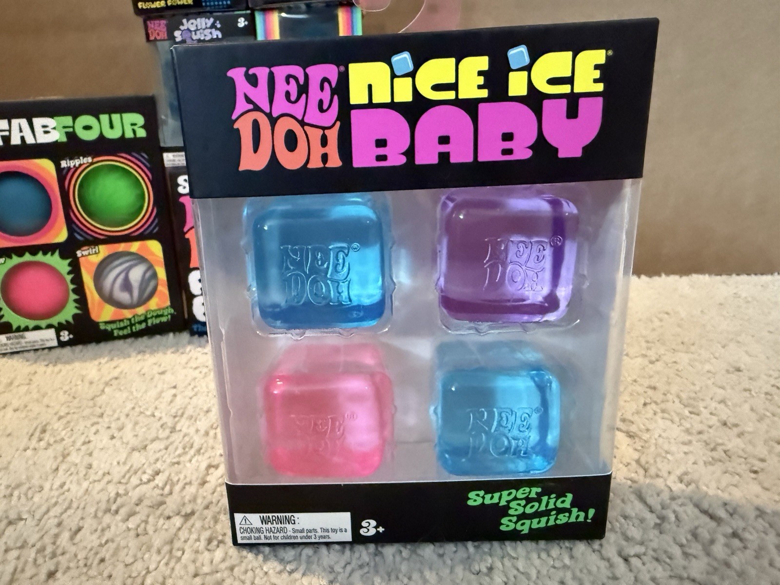 Needoh Lot – Super Fuzz Ball, Jelly Dohnut, Dream Drop, Jelly Squish – Authentic