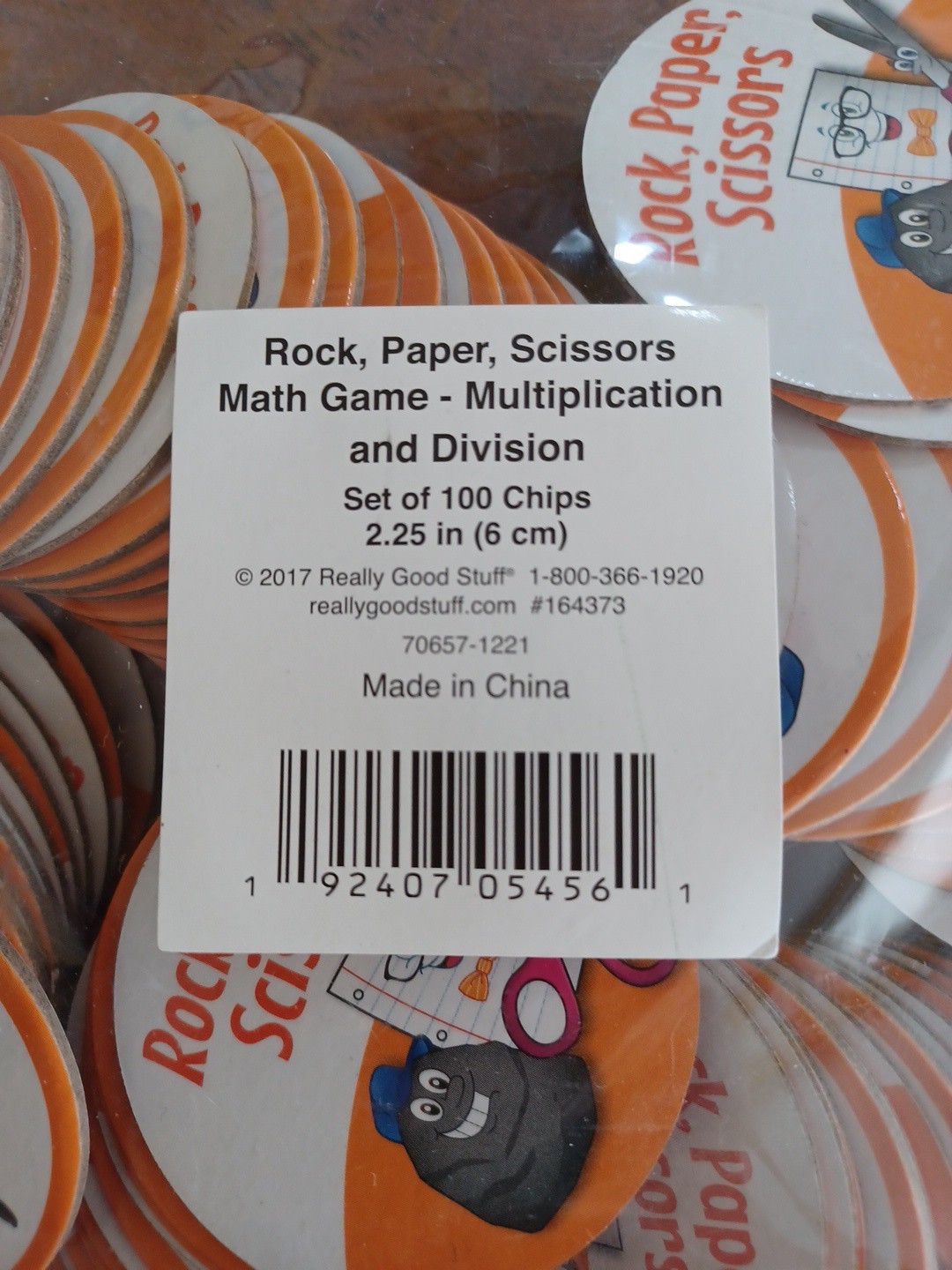 Rock, Paper, Scissors Multiplication & Division Game By Really Good Stuff