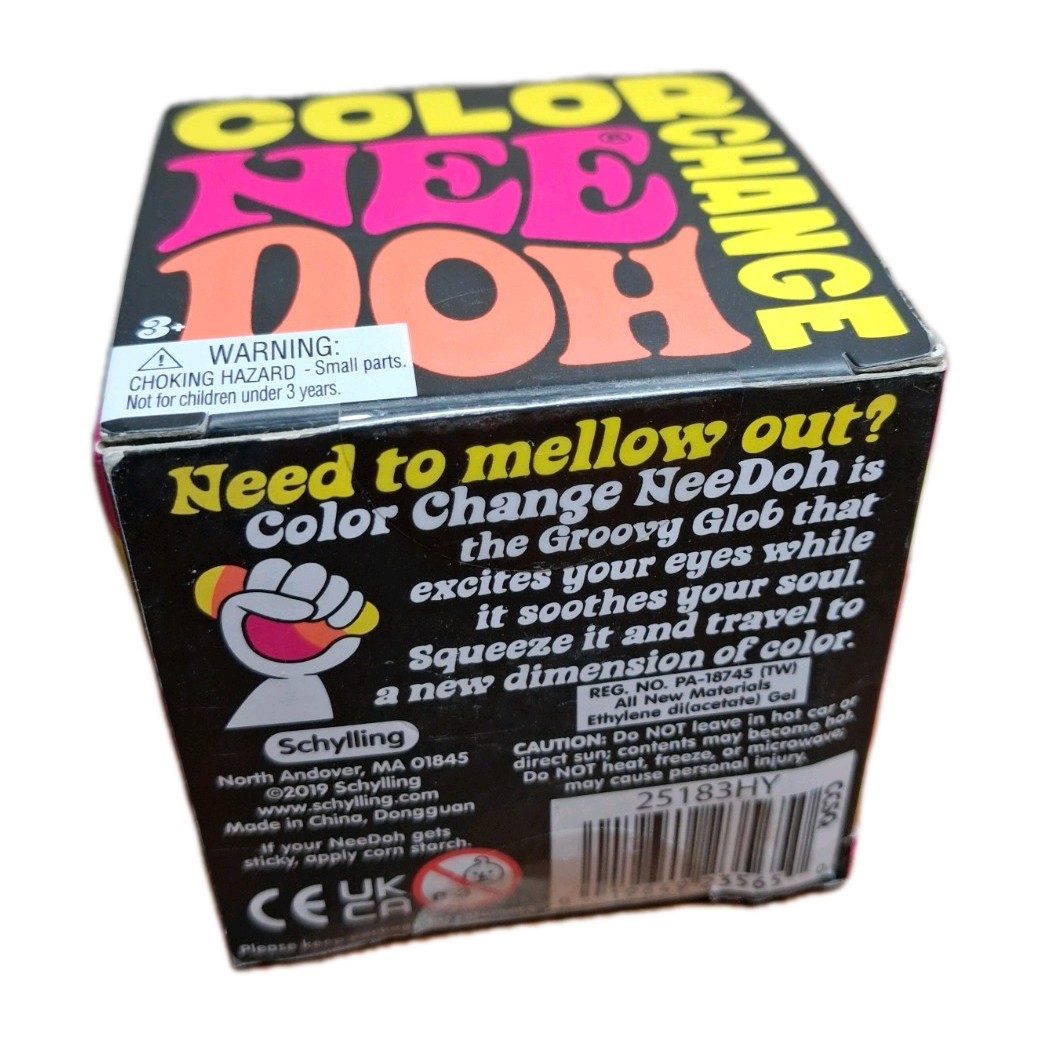 Nee Doh Color Change Ball Stress Fidget Squeeze Sensory Toy Yellow Free Shipping