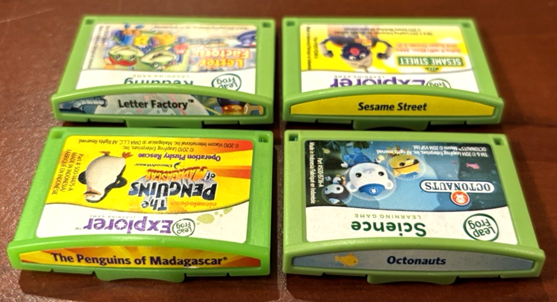 4 Leap Frog LeapPad Explorer Learning Games Leap Pad 1 2 3 XDI Ultra Platinum