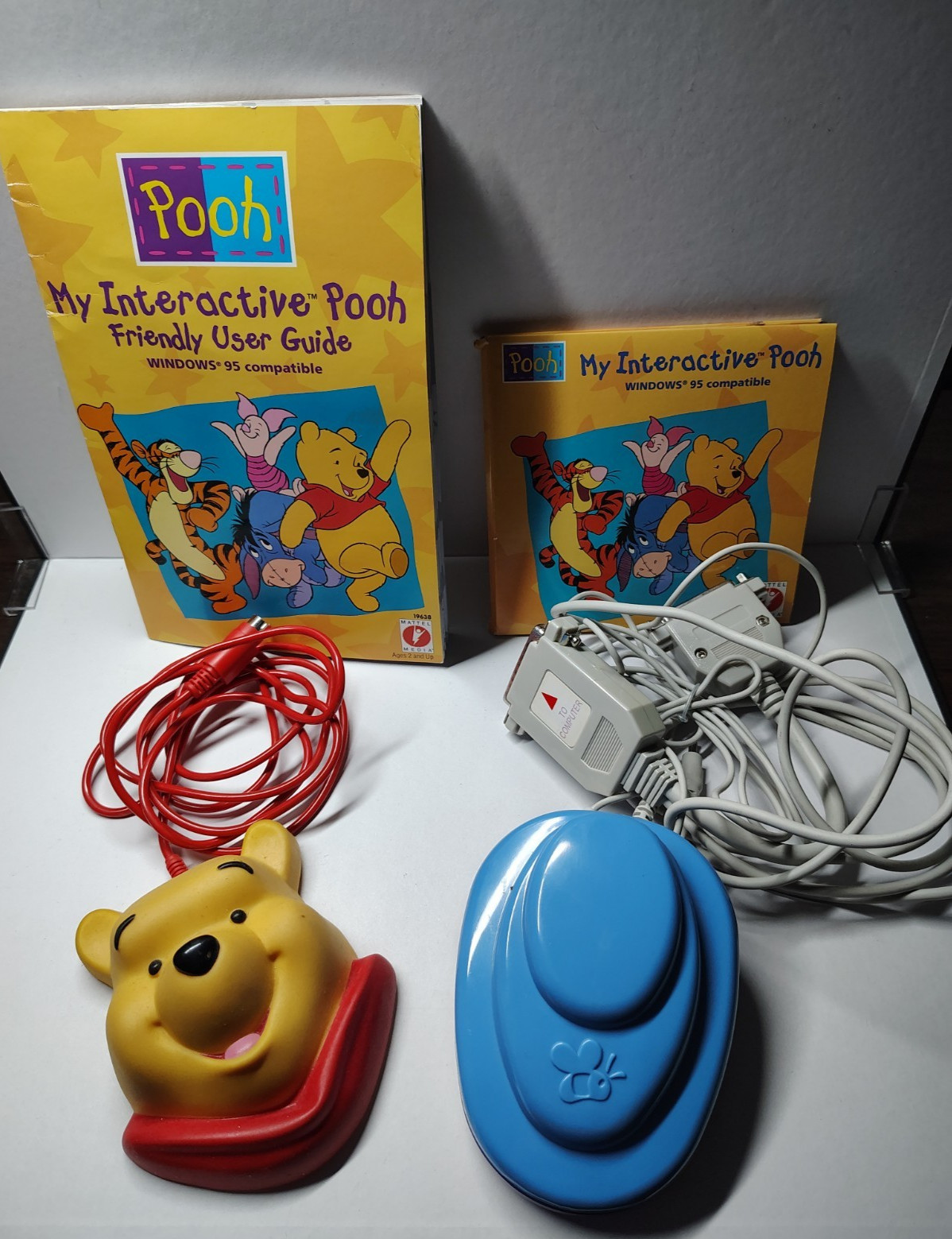 Mattel My Interactive Pooh Electronic Learning Toy Set CD Disk Book & Mouse B52