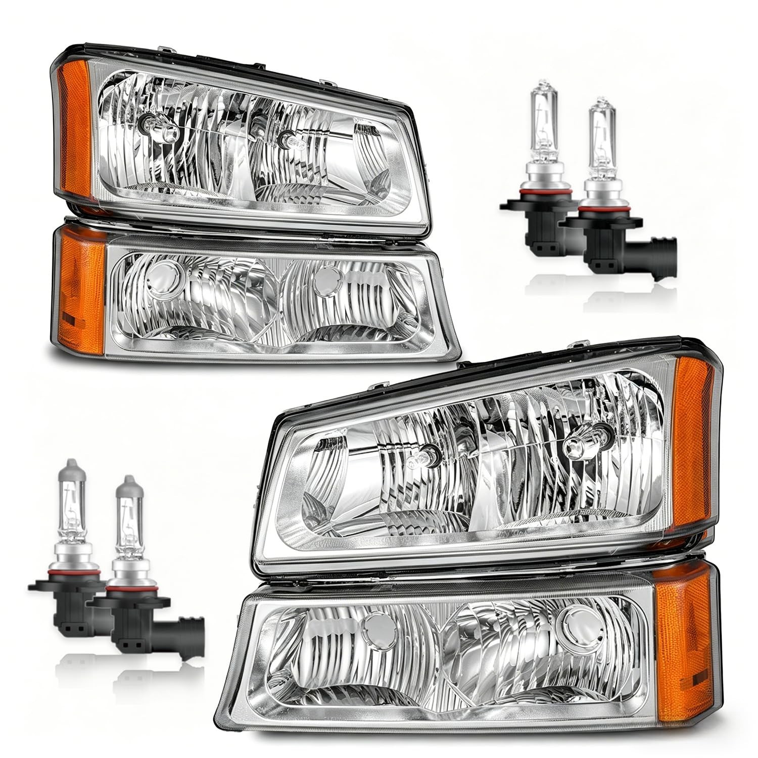 Headlights Assembly for 03-07 Chevy Silverado1500/2500/3500/1500HD/2500HD,03-…