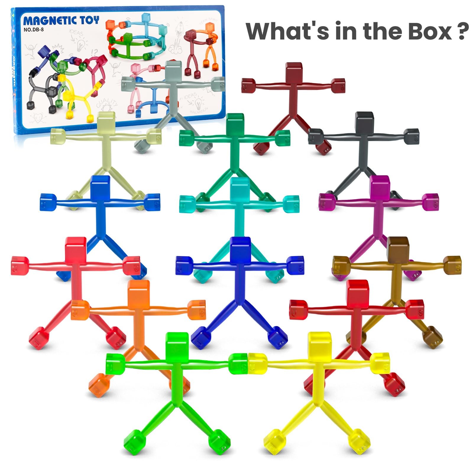 15PCS Magnetic 2.95 x 2.76 inches, Red, Orange, Yellow, Green, Blue, Purple