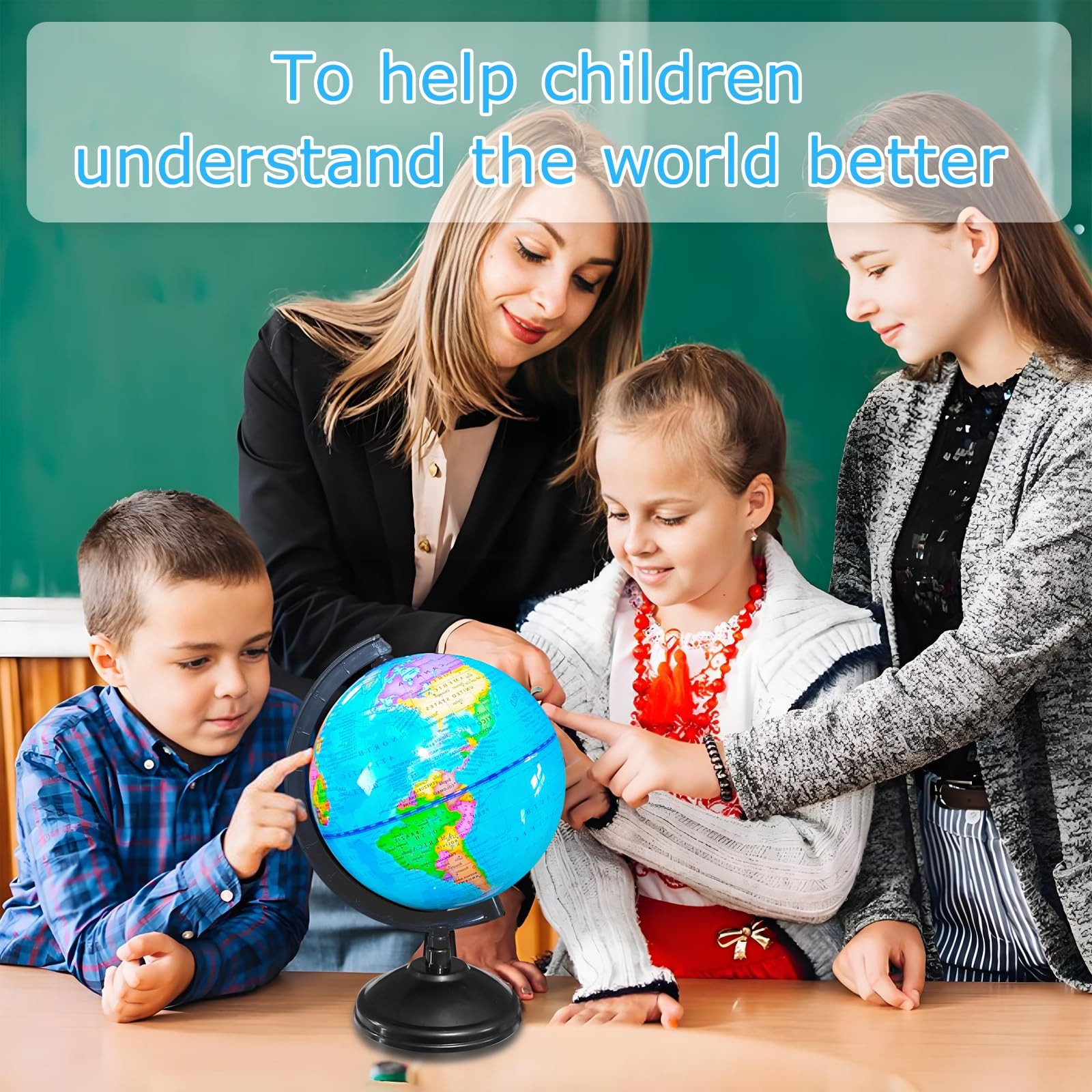 6” Geographic World Globe,Kids Educational Globes with Stand,Decorative…