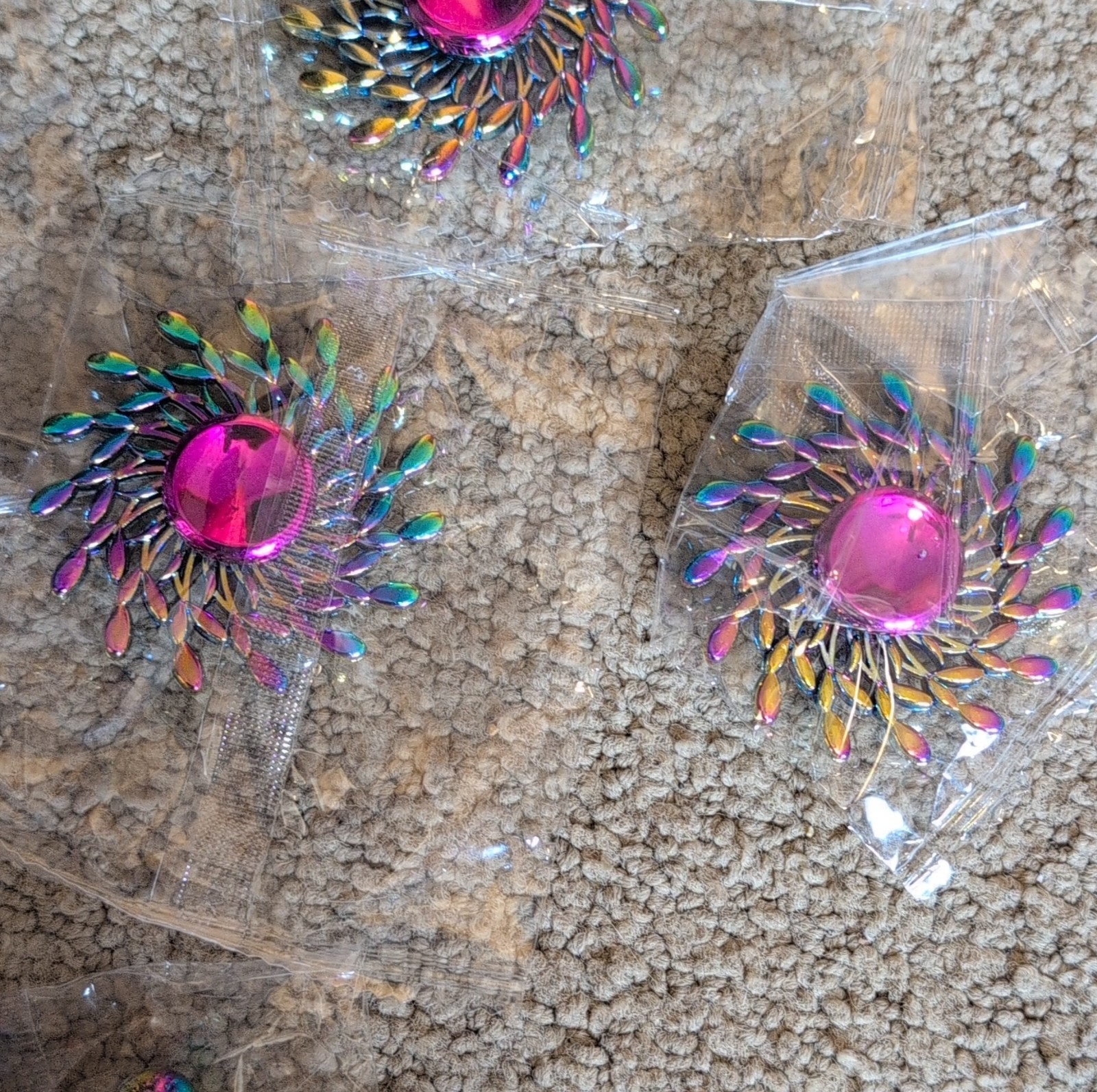 Lot of 10 Rainbow Multicolor Metal-Alloy Hand Fidget Spinners