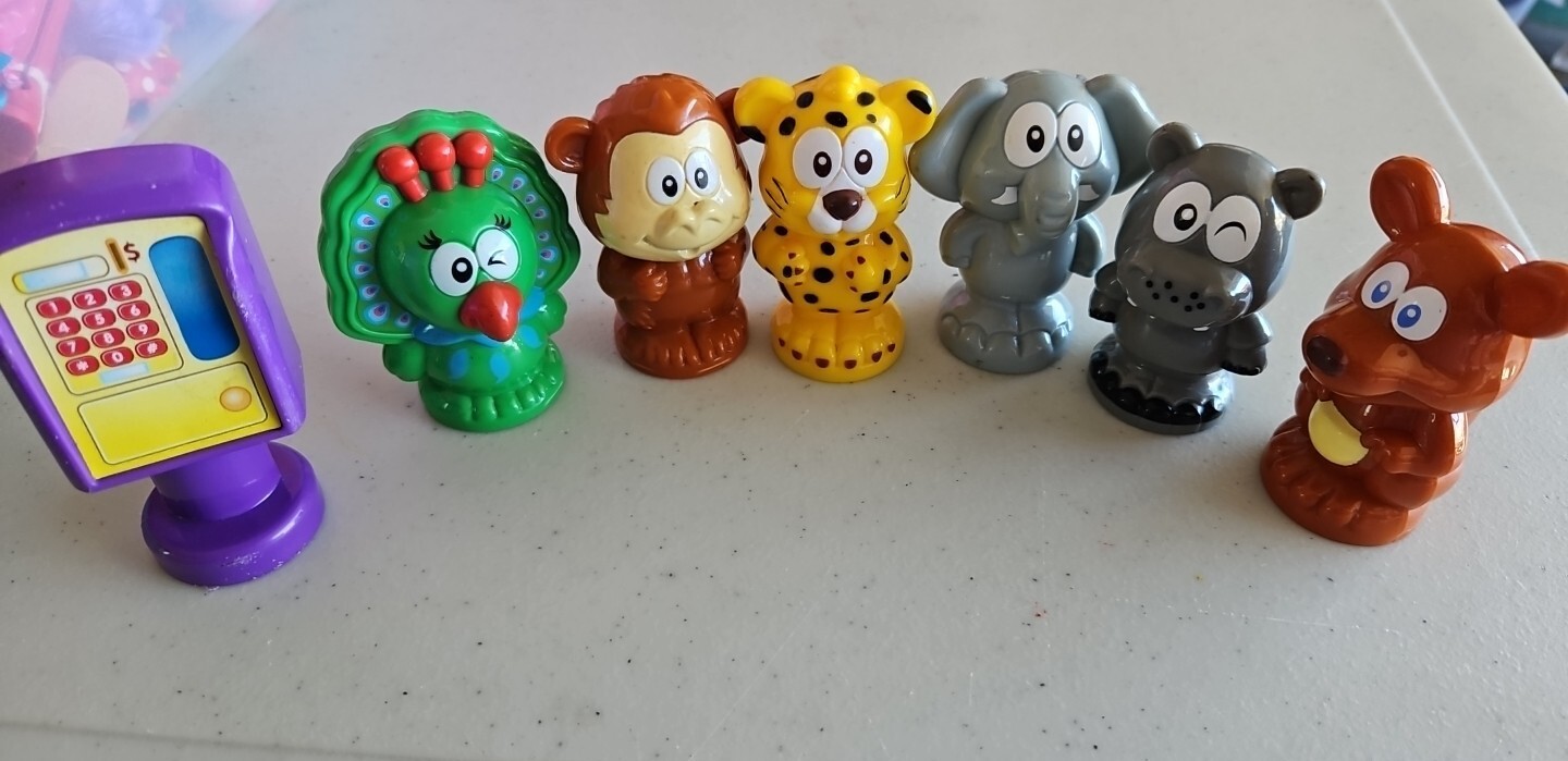 Vtech Smartville Alphabet Animal Replacement Interactive Plastic Figures 7 Lot
